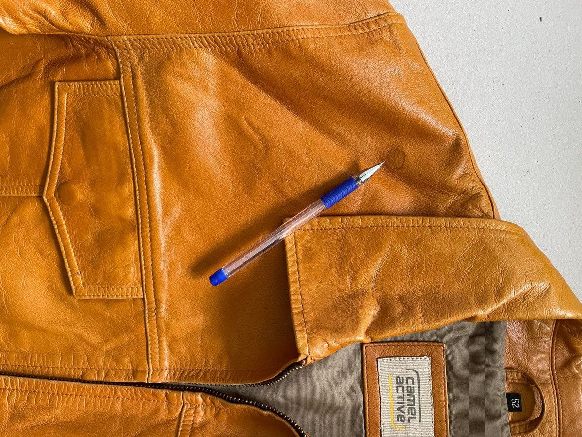 camel active Vintage Camel Active Leather Jacket Size US L / EU 52-54 / 3 - 12 Thumbnail