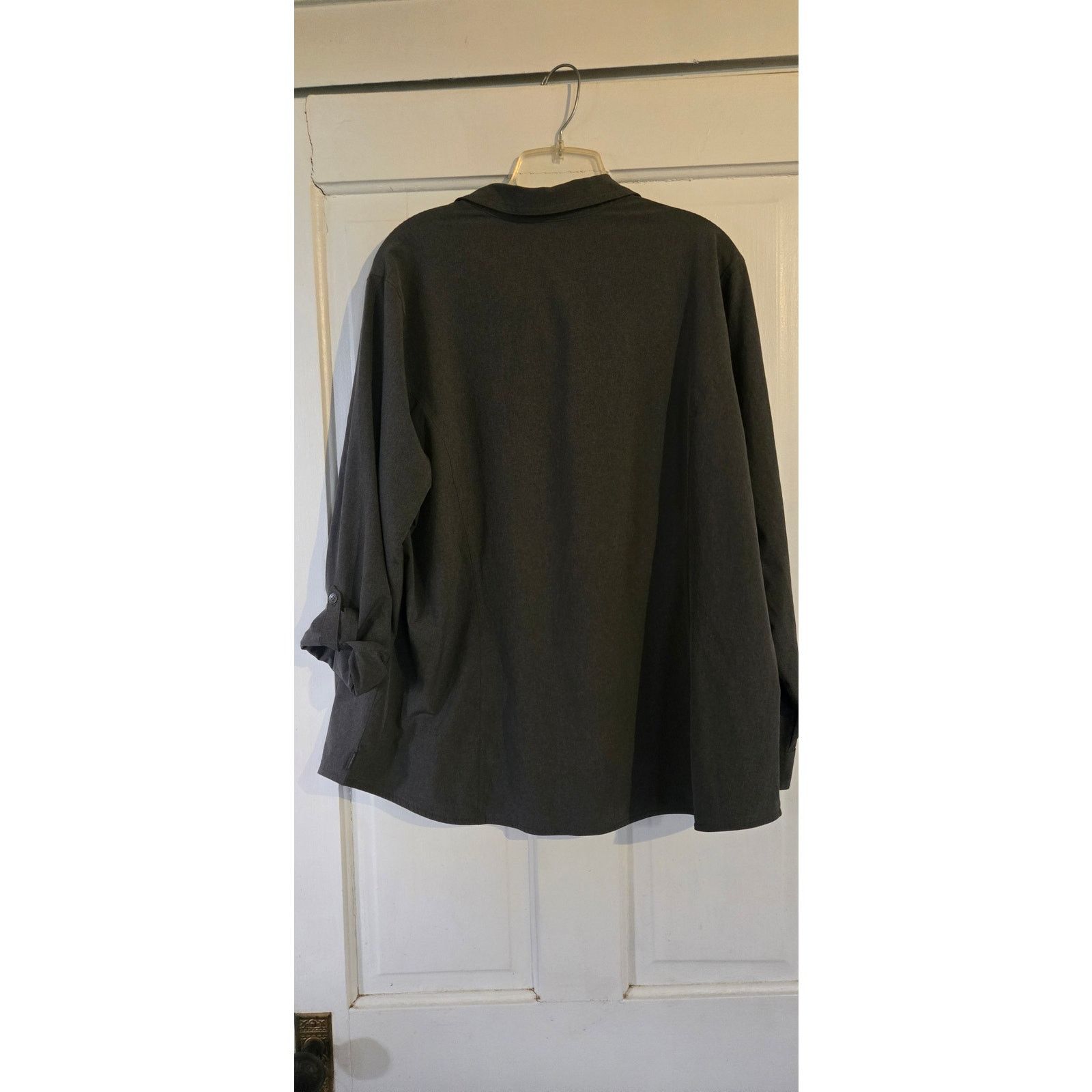 Eddie Bauer Eddie Bauer women's no wrinkle button up, gray size 2X Size XXL / US 16-18 / IT 52-54 - 2 Thumbnail