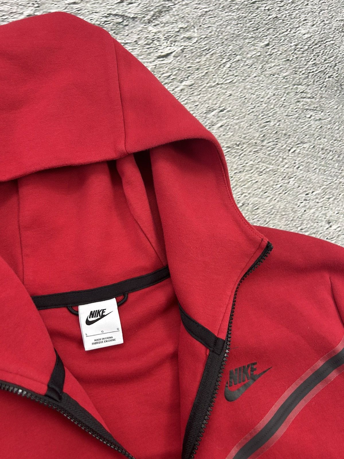 Nike Nike tech fleece zip hoodie red Size US L / EU 52-54 / 3 - 3 Thumbnail