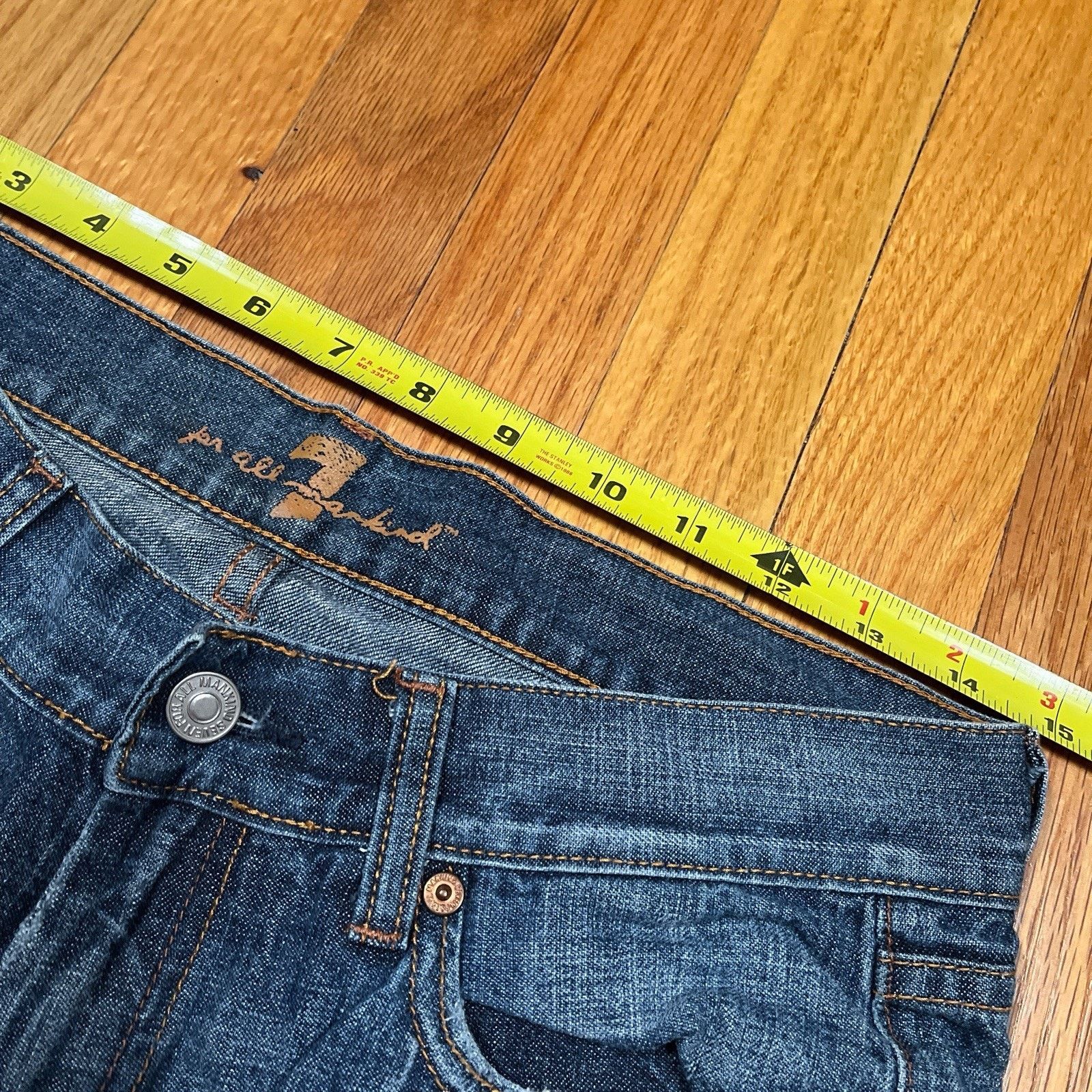 7 For All Mankind 7 For All Mankind Jeans Womens 29x31 Dojo Flare Low Rise USA Size 29" - 3 Thumbnail