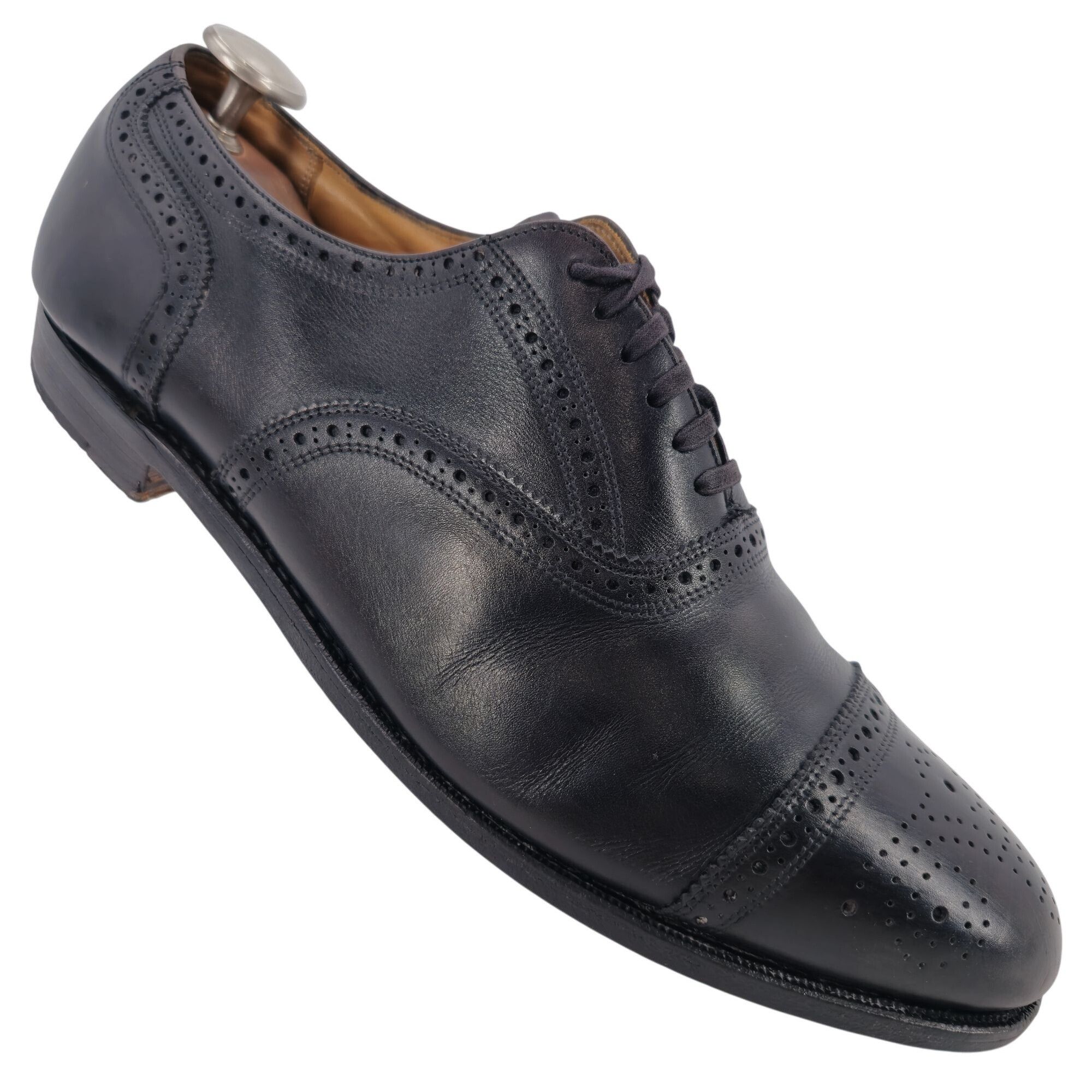 Polo Ralph Lauren Benchmade Italy Mens size 13 Black Leather