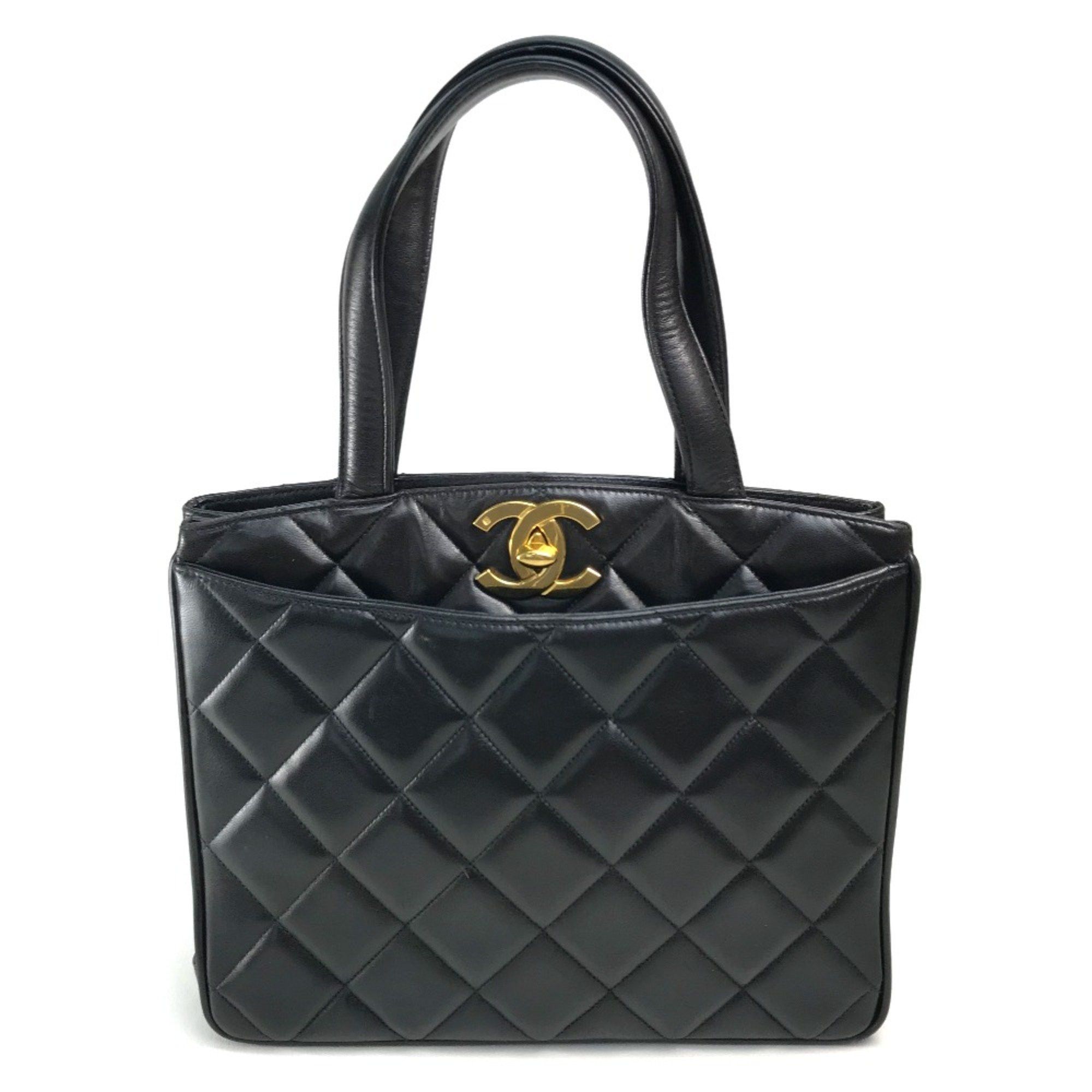 Chanel Chanel CC Mark Bag Hand Bag Tote Bag Black x GoldHardware Size ONE SIZE - 1 Thumbnail