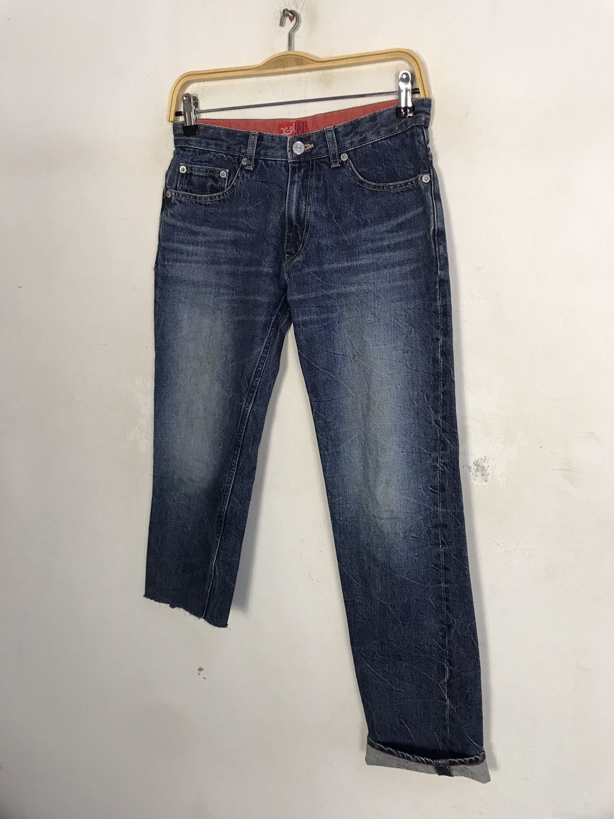 Japanese Brand X Girl Japan Zipper Indigo Denim Jeans Pants Straight Cut Size 28" / US 6 / IT 42 - 3 Thumbnail