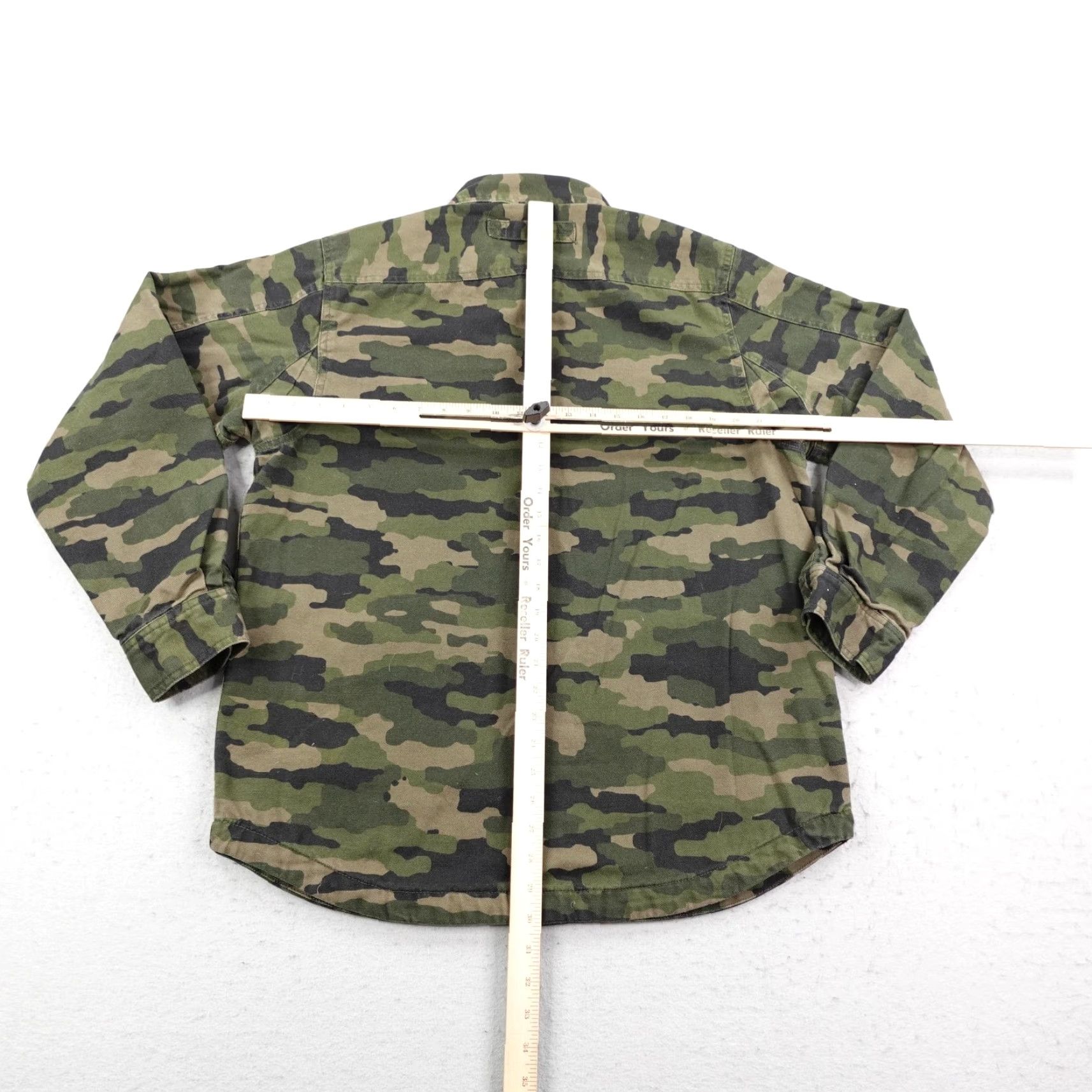 Duluth Trading Company Duluth Jacket Medium Green Camo Lined Heavy Duty Shirt Shacket Utility Canvas Size US M / EU 48-50 / 2 - 5 Thumbnail