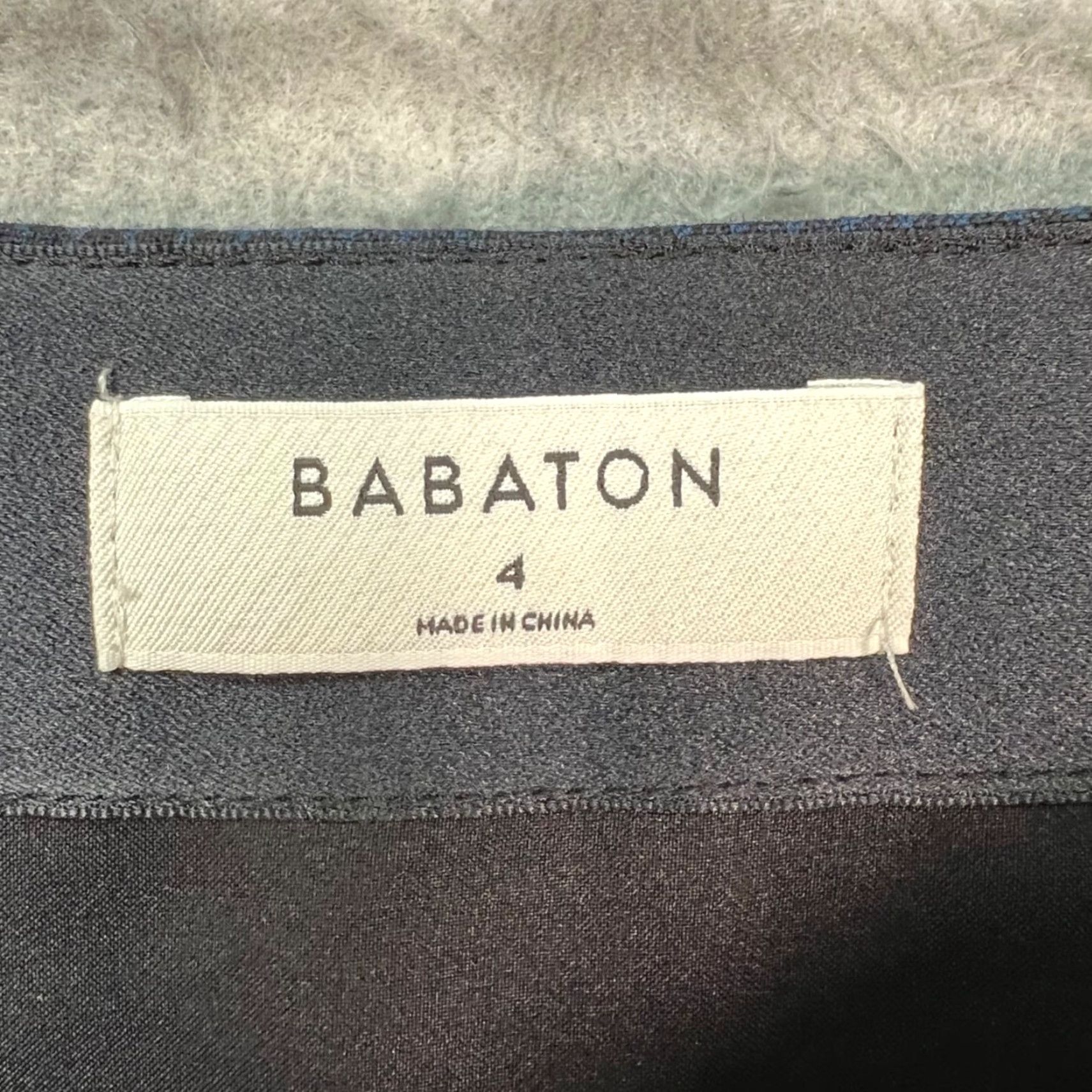 Vintage Babaton Skirt Womens Size 4 Navy Blue Mini with Subtle Check Pattern Size 27" / US 4 / IT 40 - 3 Thumbnail