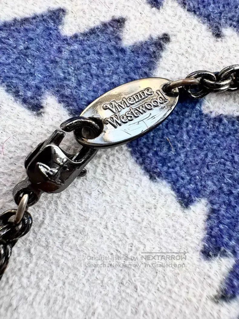Vivienne Westwood Vivienne Westwood Blue Braided Large Saturn Necklace Size ONE SIZE - 3 Thumbnail