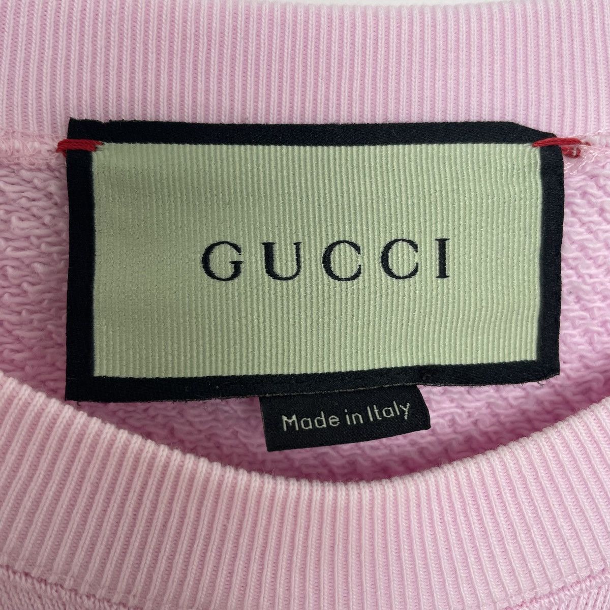 Gucci Gucci Pink Printed Logo Crew Neck Sweatshirt K26WX Size S / US 4 / IT 40 - 5 Thumbnail