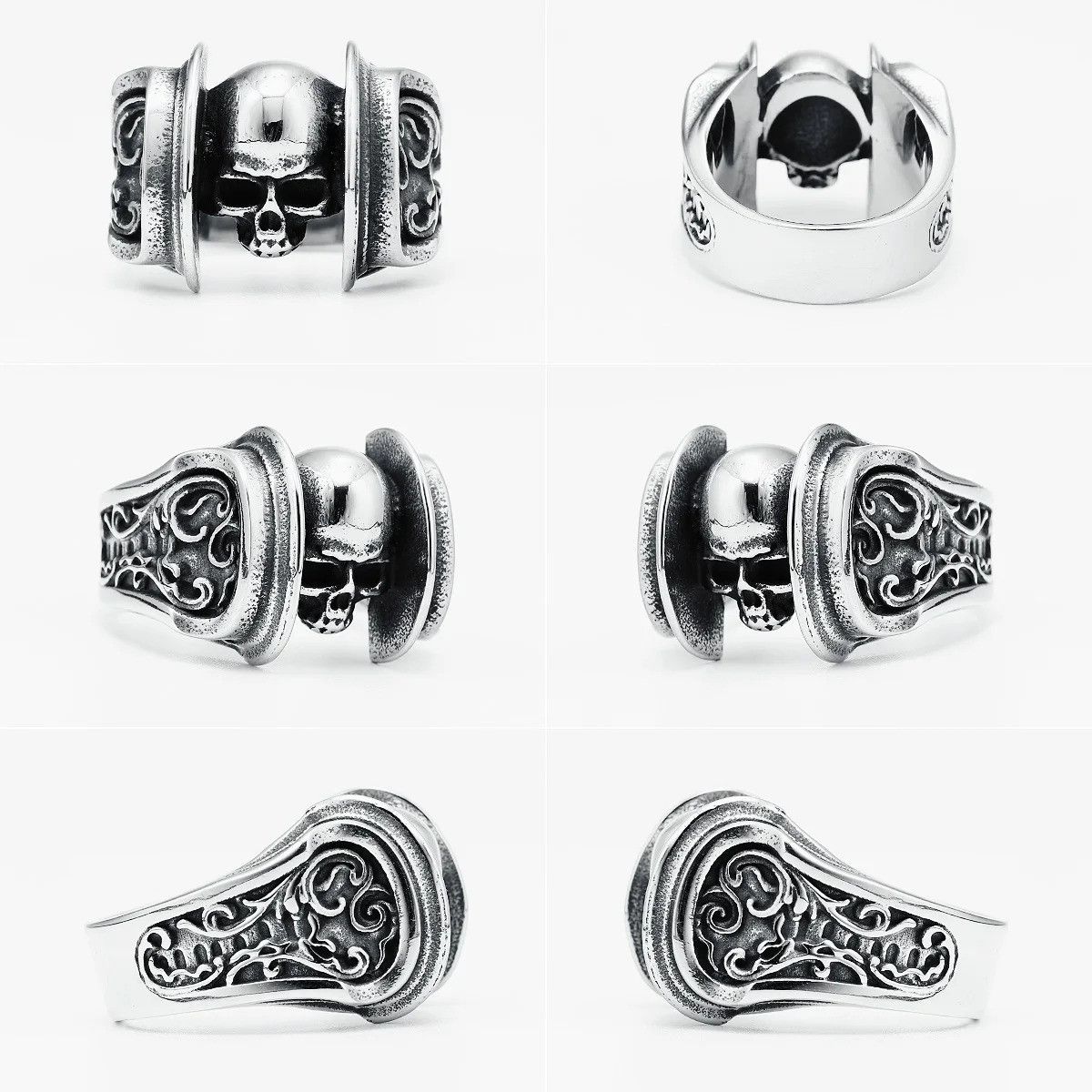 Jewelry Skull Ring Streetwear Jewelry Fashion Gift Size ONE SIZE - 7 Thumbnail
