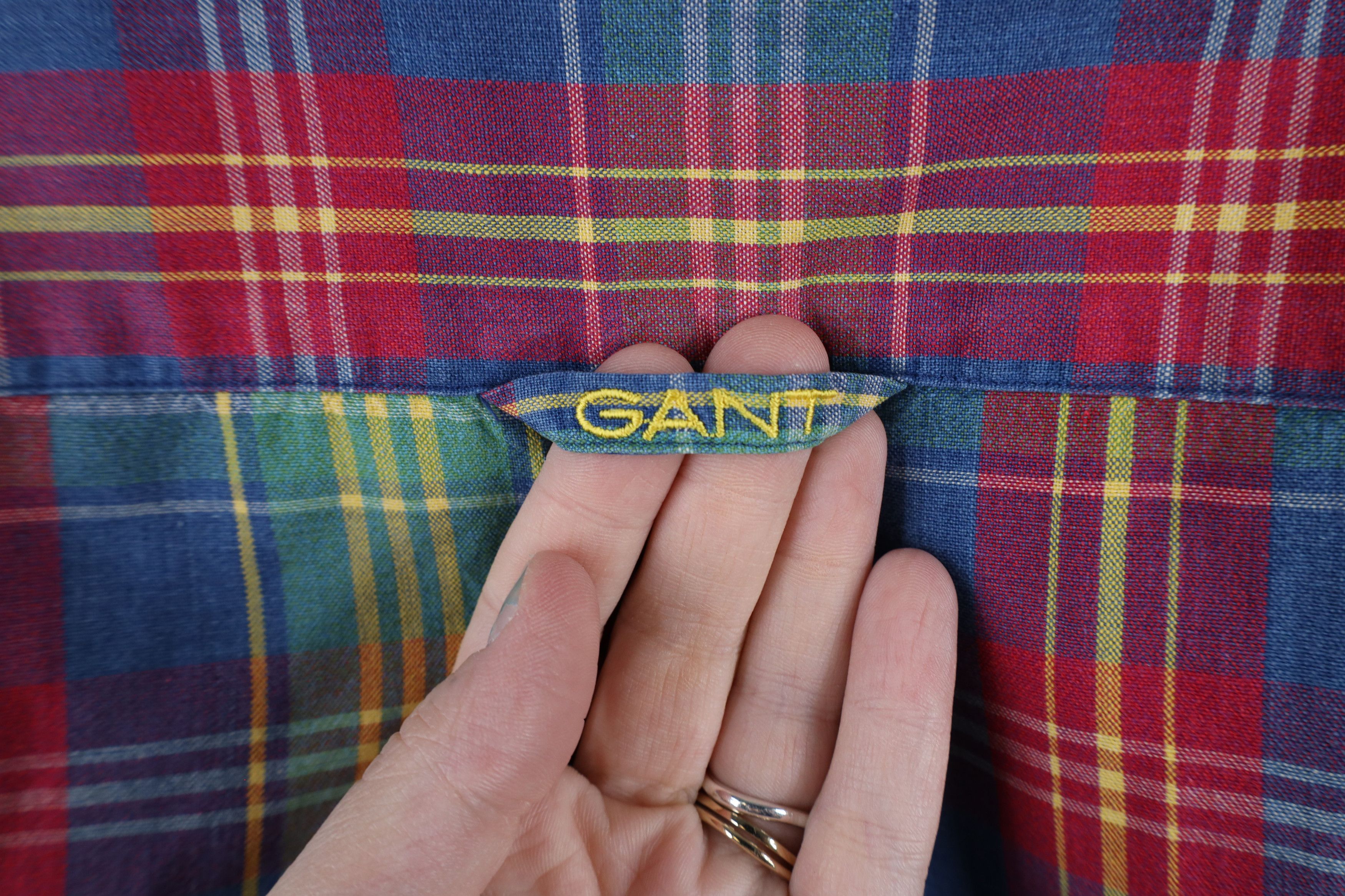 Vintage Vintage 90s Streetwear Canvas Madras Plaid Button Shirt USA Size US L / EU 52-54 / 3 - 8 Thumbnail