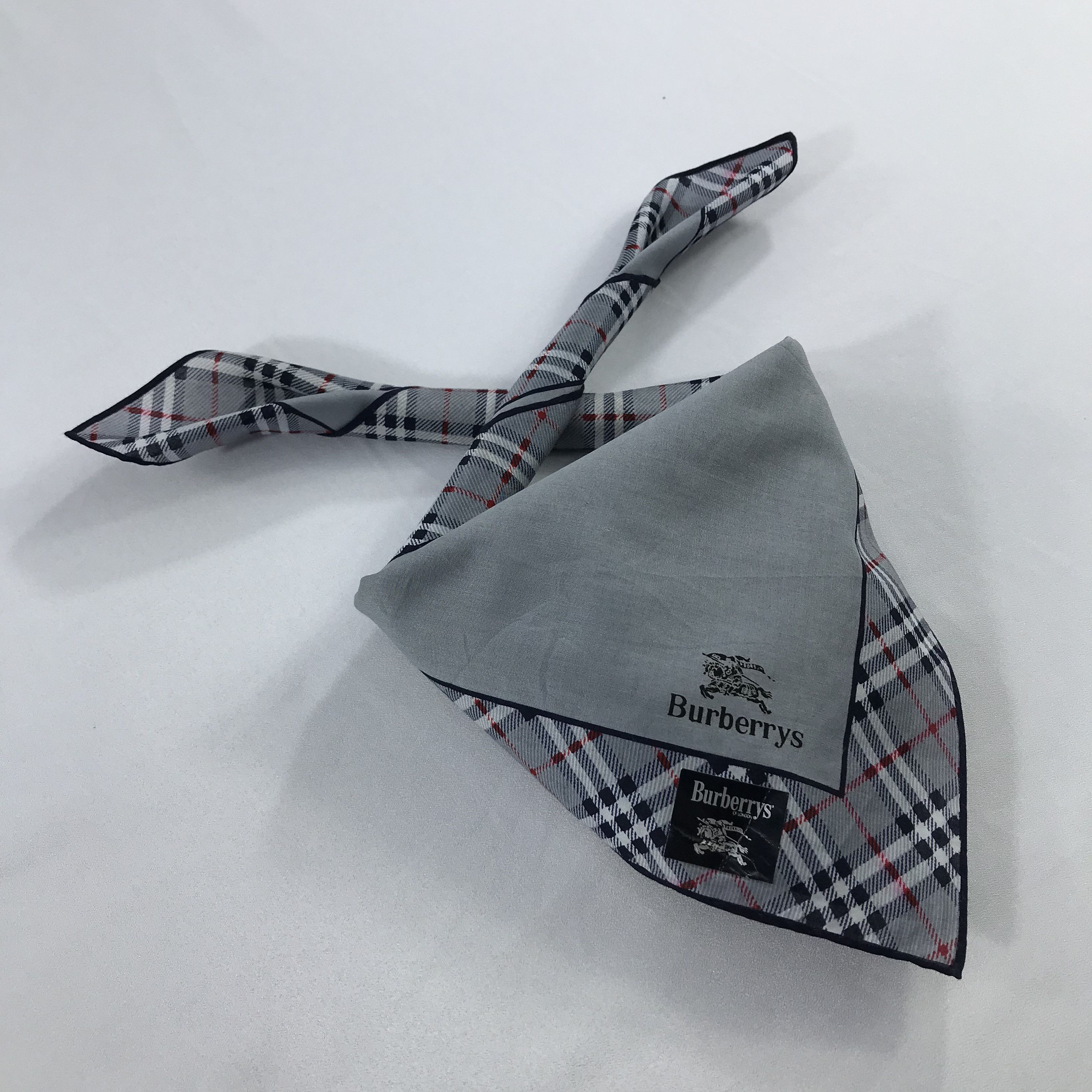 Burberry × Vintage Burberry Bandana / Handkerchief / Neckerchief - S2536 Size ONE SIZE - 4 Thumbnail