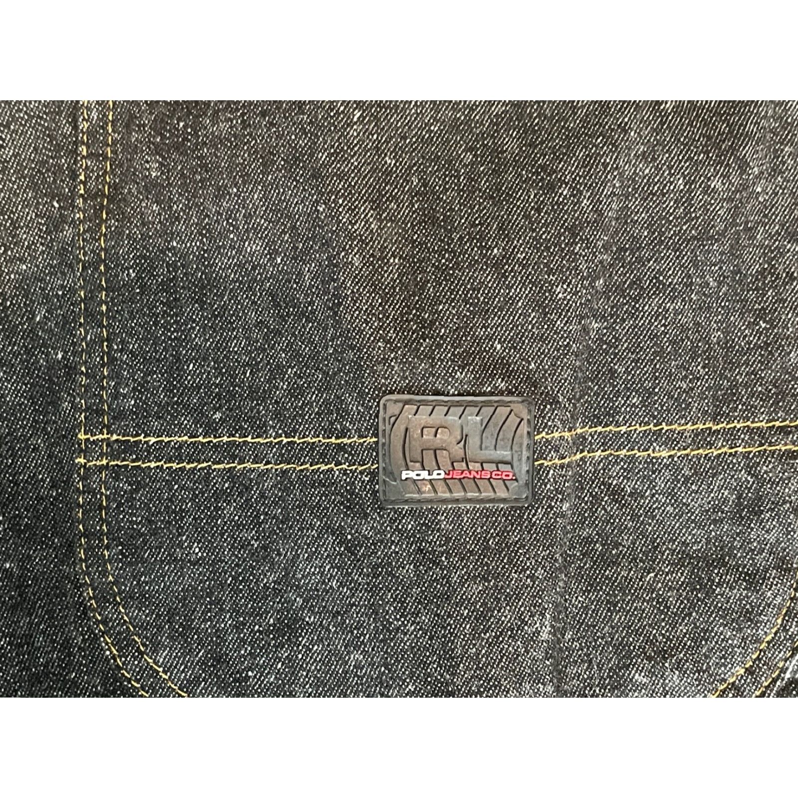 Polo Ralph Lauren VINTAGE Polo Ralph Lauren Jeans Co Classic Carpenter Pants Black 40x31.5 Mens Regular Denim Cotton Zip Snap Logo Pockets Straight Hip Hop Retro Size US L / EU 52-54 / 3 - 5 Thumbnail