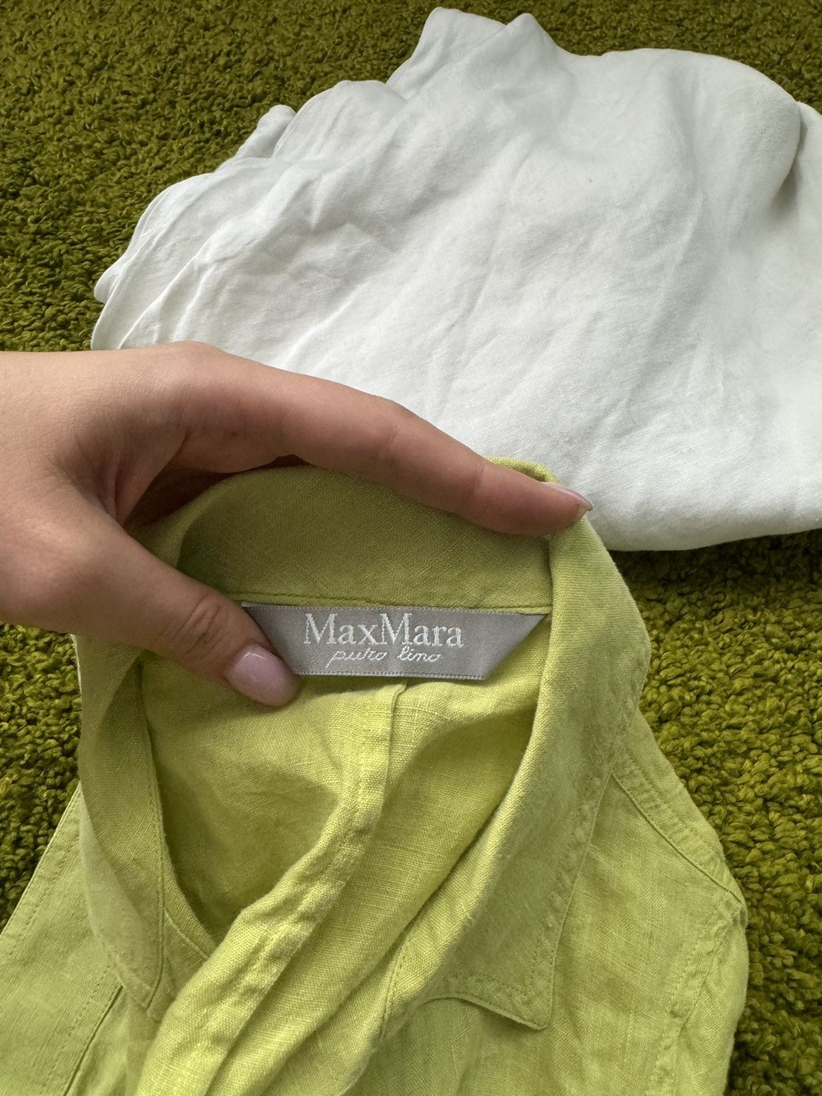 Designer × Max Mara × Weekend Max Mara Max Mara 100% linen blouse shirt Size S / US 4 / IT 40 - 2 Thumbnail