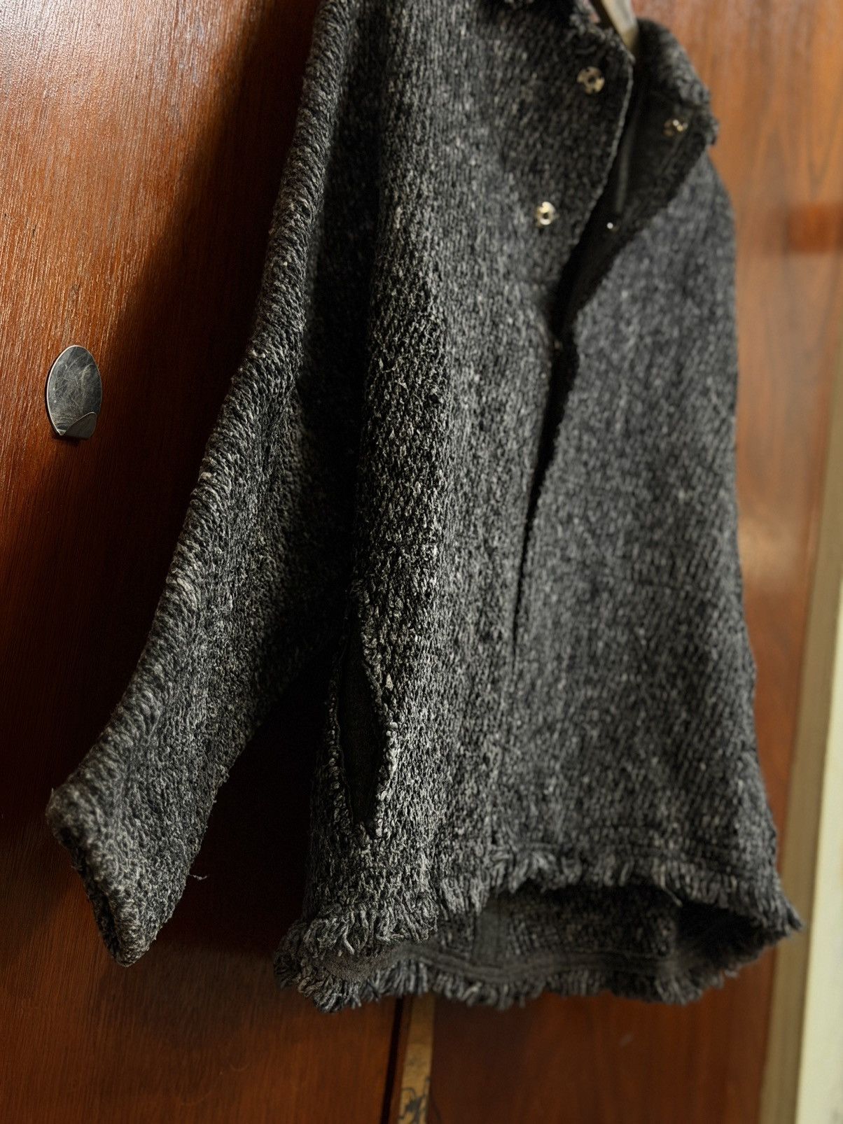 Yohji Yamamoto Y’s Yohji Yamamoto Distressed Batwing Wool Knit Jacket Size US M / EU 48-50 / 2 - 4 Thumbnail