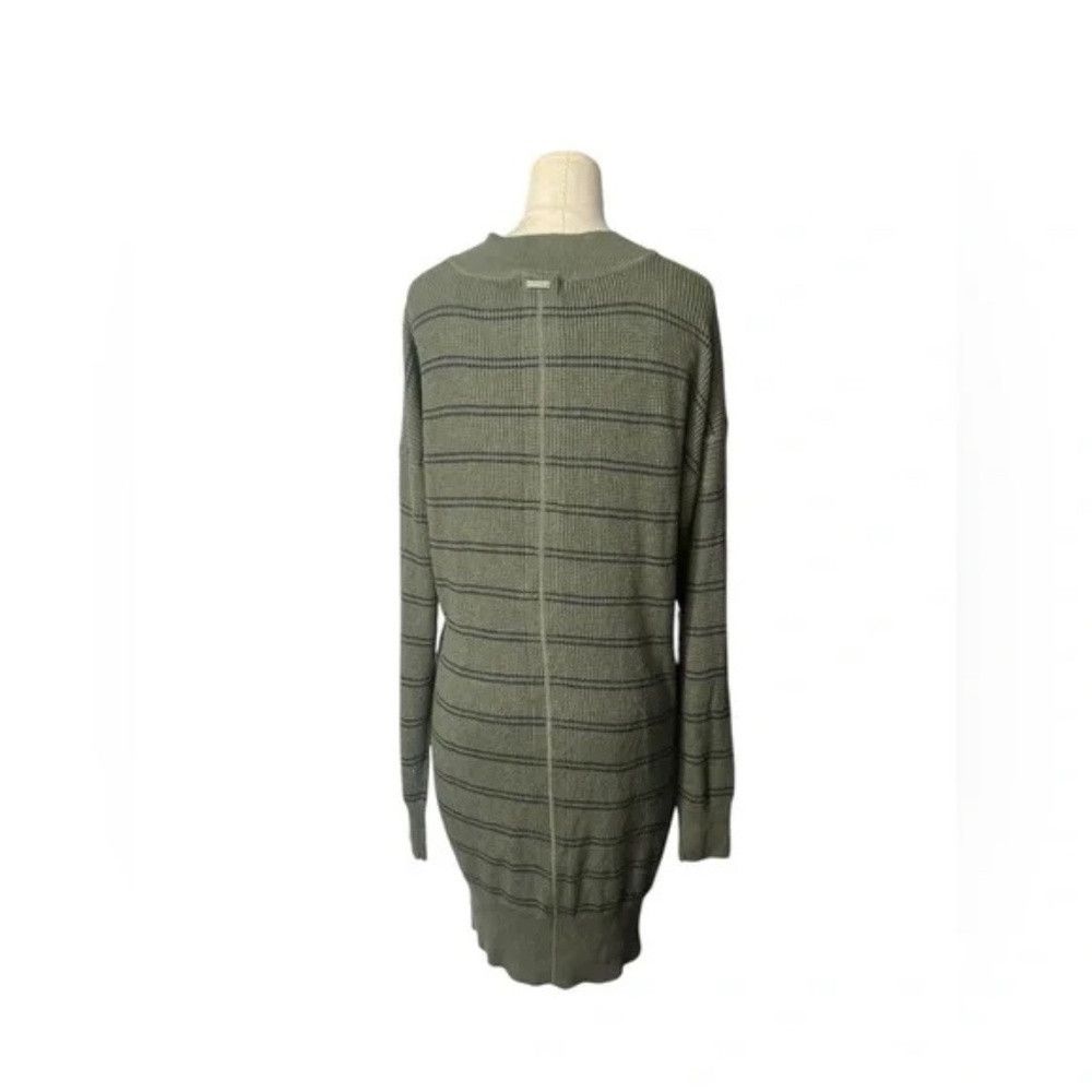 Prana Prana | Milani Green Henley Waffle Knit Organic Dress in Si Size S / US 4 / IT 40 - 3 Thumbnail