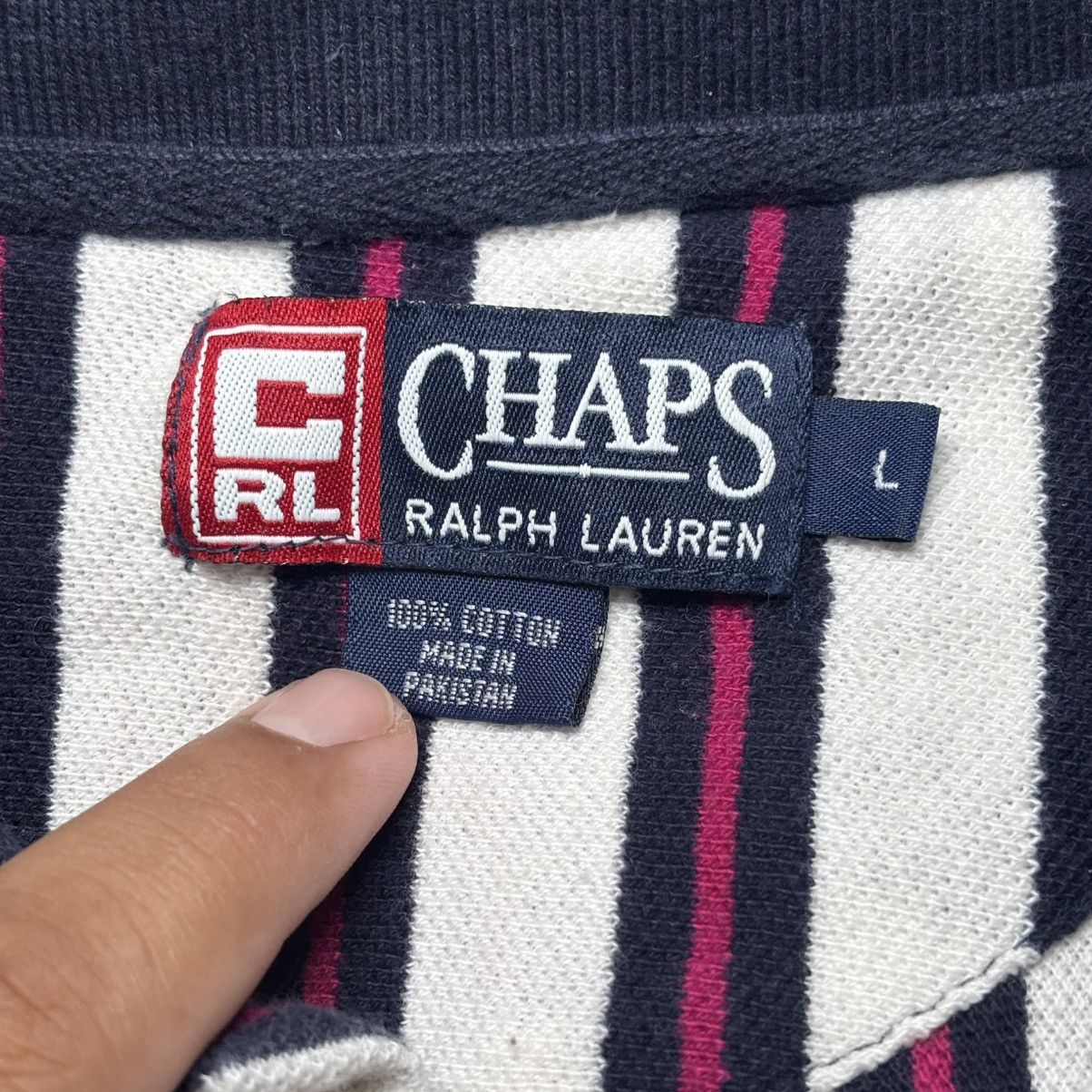Chaps Ralph Lauren Vintage Ralph Lauren Chaps stripped men’s size Large polo Size US L / EU 52-54 / 3 - 2 Thumbnail