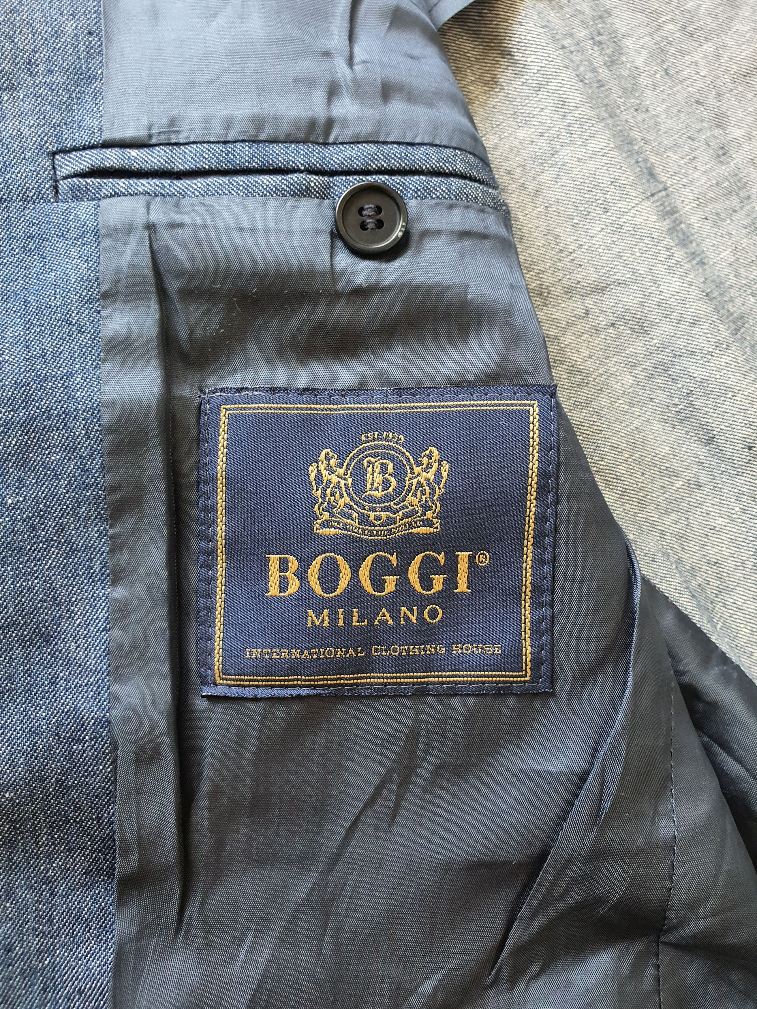 Boggi Cotton-HEMP Blazer Sports Coat Suit Jacket - Sz EU IT 46 Size 36R - 4 Thumbnail
