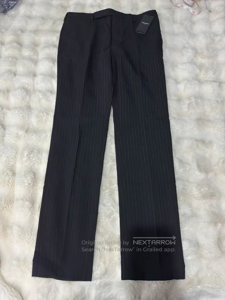Other Saint Laurent Paris Men's Dark Stripe Trousers Size US 34 / EU 50 - 1 Thumbnail