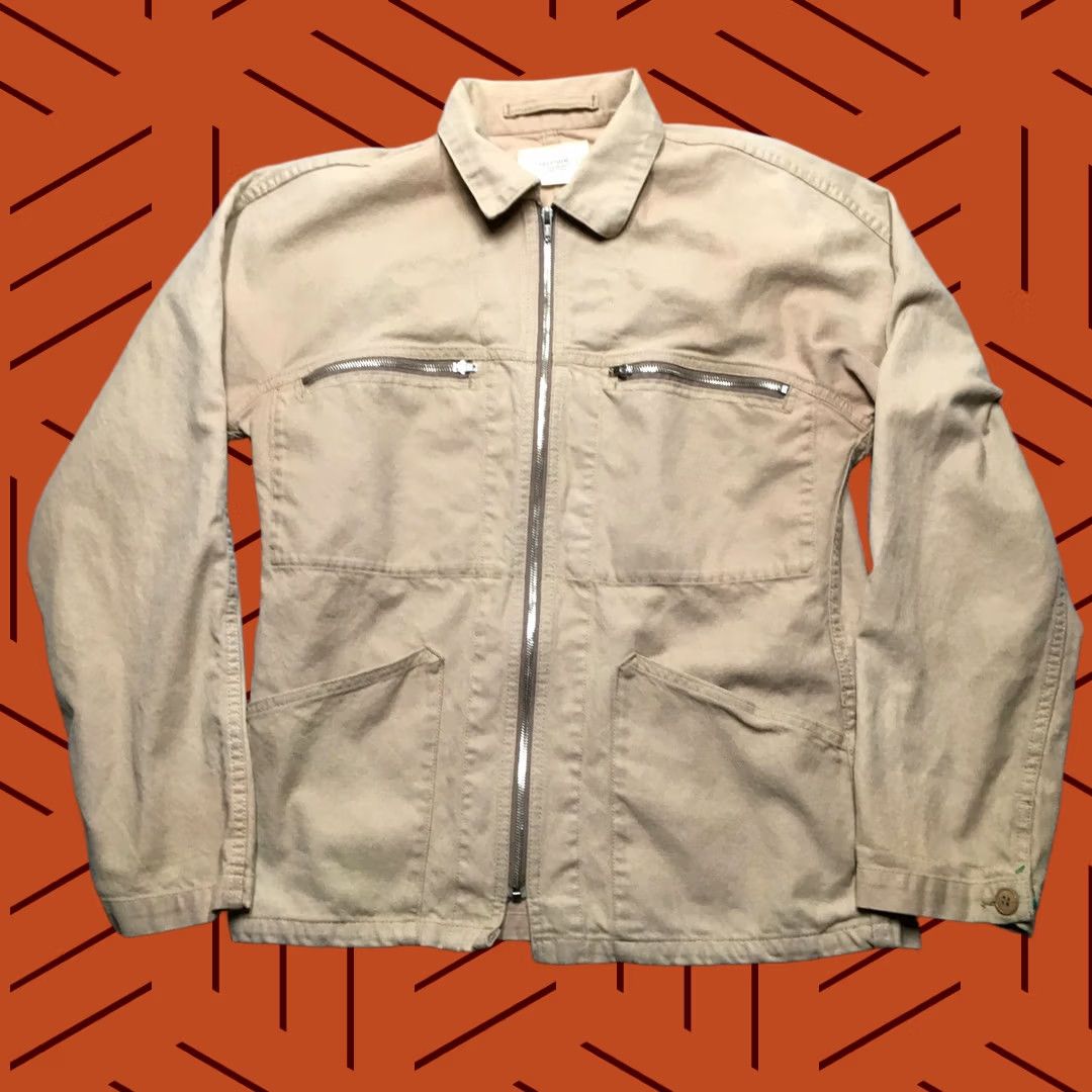 Zucca ZUCCA TRAVAIL Jacket Mens L Beige Twill Military Workwear Zip France Size US L / EU 52-54 / 3 - 1 Thumbnail