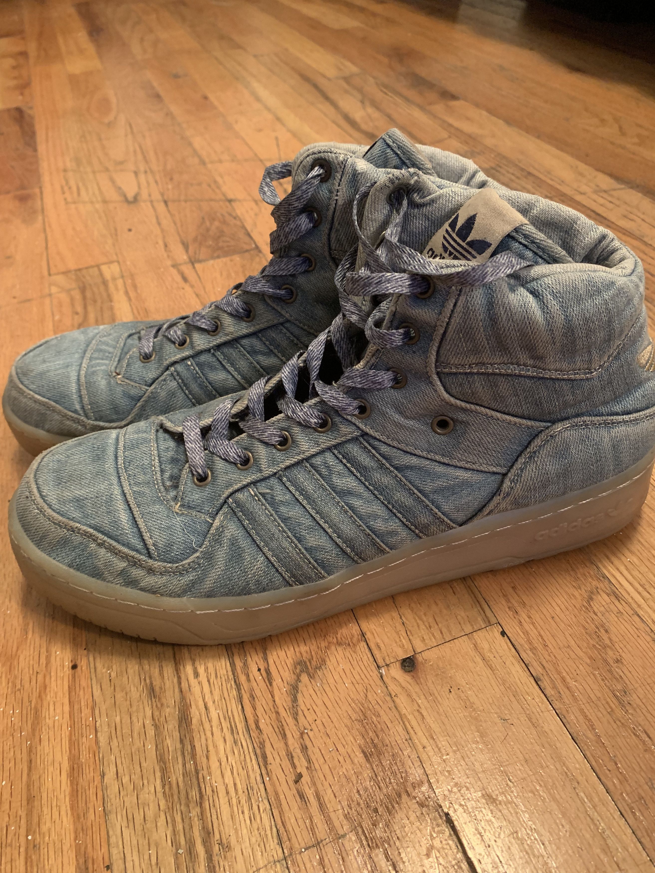 Adidas × Jeremy Scott AUTOGRAPHED JRMY SCTT x ADIDAS Snkrs ⊛ DNM BLU ⊛ Gntly Wrn Size US 10.5 / EU 43-44 - 2 Thumbnail