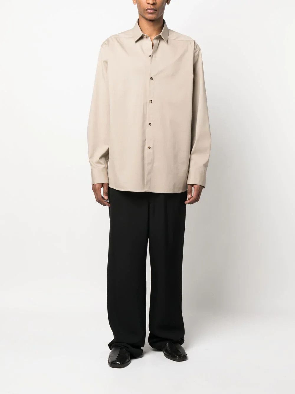 Fear of God o1y0125 Solid Color Shirt in Beige Size US XL / EU 56 / 4 - 2 Thumbnail
