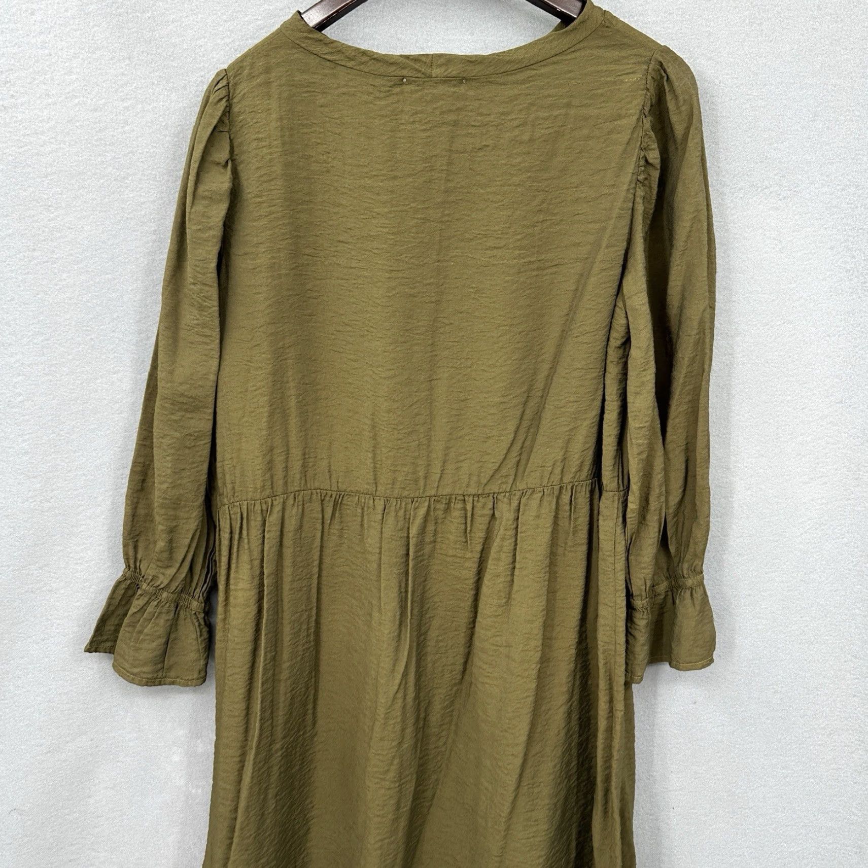 Anthropologie Lacausa Anthropologie Dress Womens M Green Mini Cottagecore Lagenlook Quiet READ Size M / US 6-8 / IT 42-44 - 6 Thumbnail
