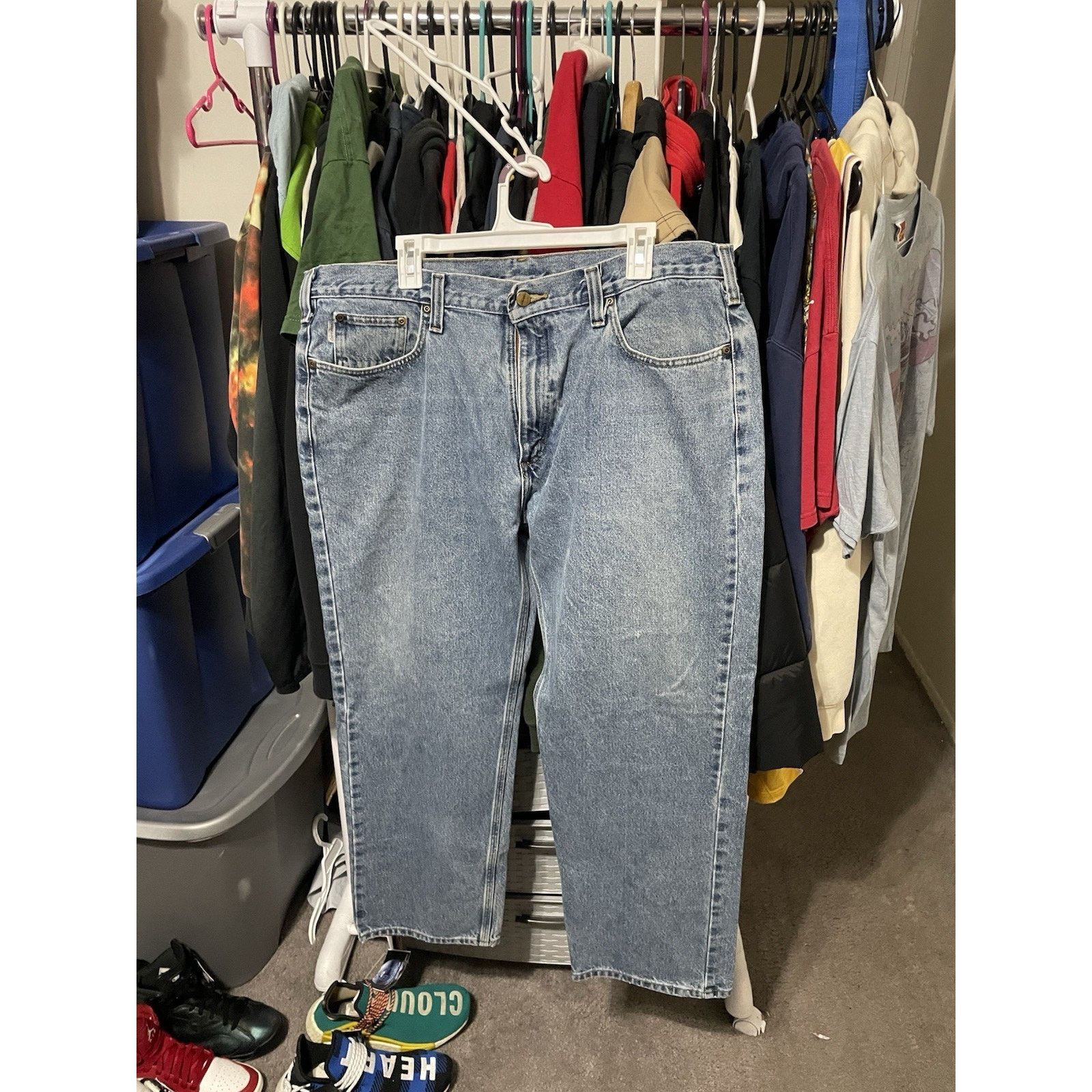 Carhartt Size 40x30-VTG Carhartt Jeans Men’s Straight Relaxed Denim Size US 40 / EU 56 - 1 Thumbnail