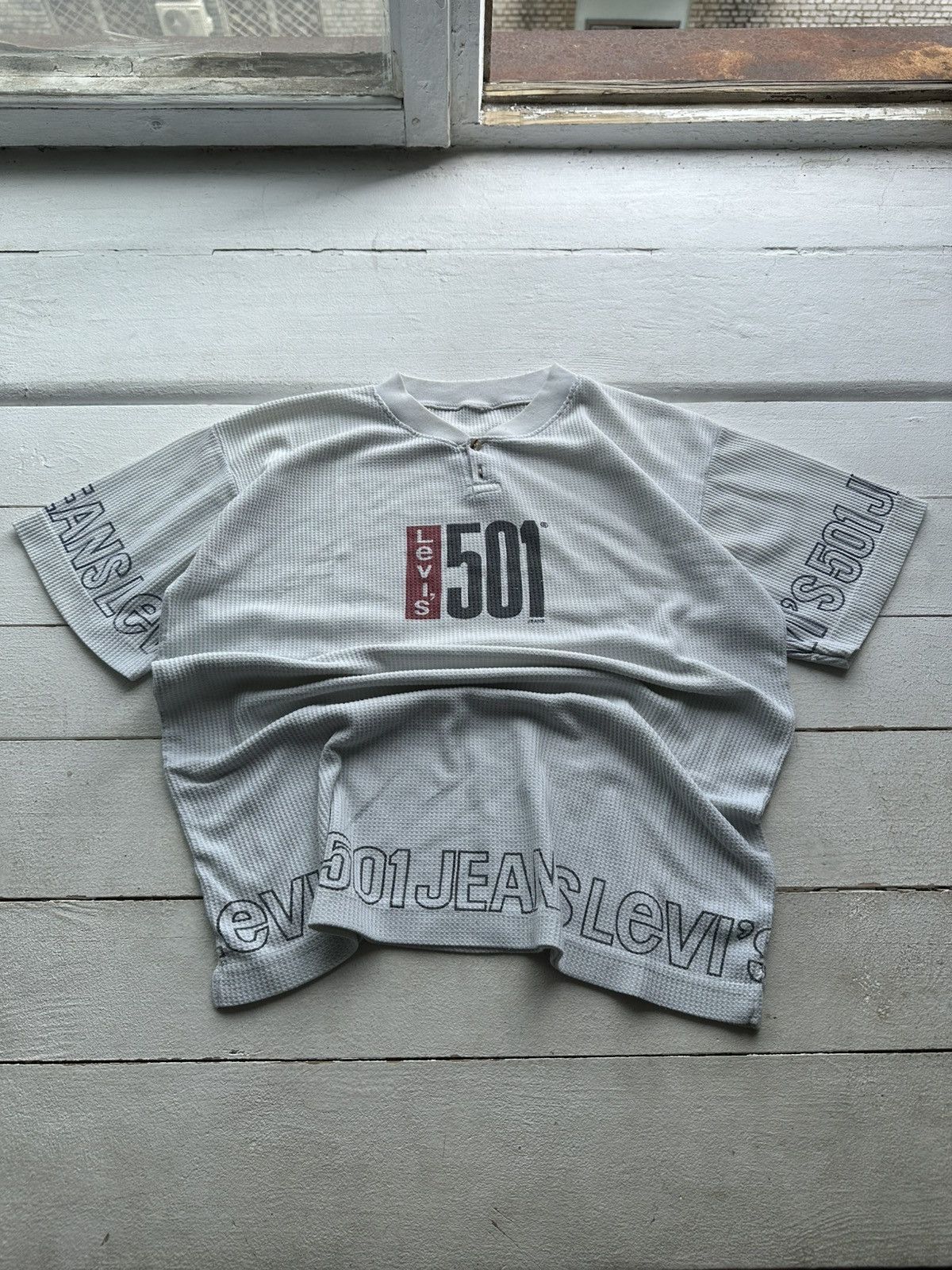 Levi's 🚨VINTAGE LEVI’S 501 archive TEE BIG LOGO 90s Size US L / EU 52-54 / 3 - 1 Thumbnail