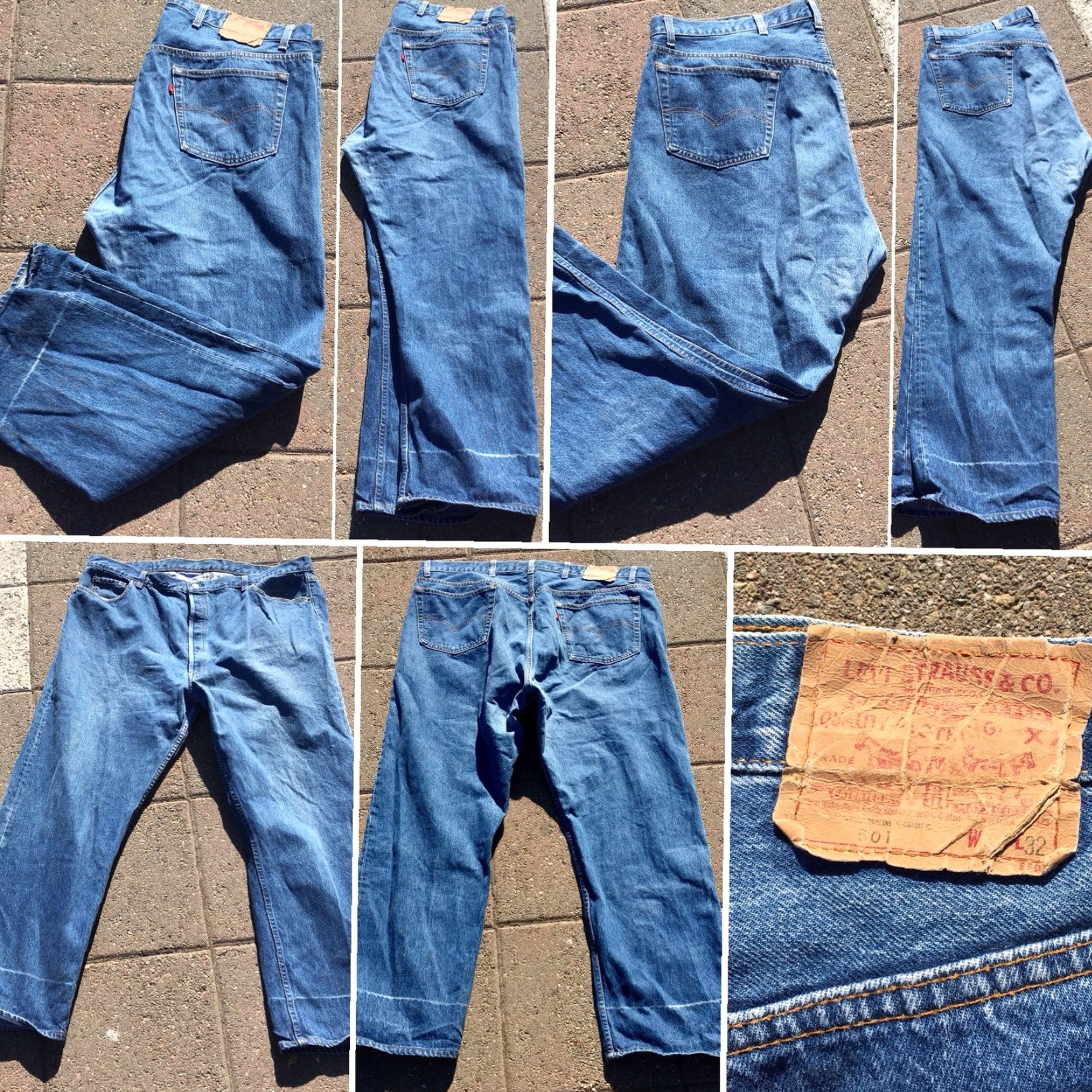 Vintage Vintage Levi’s Button Fly 501 Jeans Denim Blue 43 Waist 30 Inseam Made In USA Levi’s Jeans Rockabilly Mens Boys? Size US 43 - 2 Thumbnail