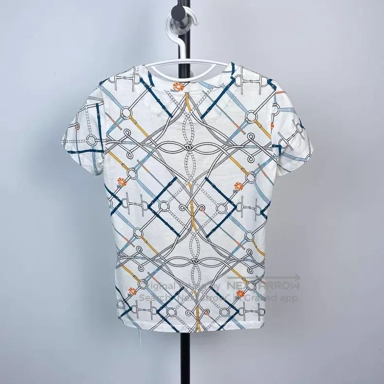 Hermes Hermes Equestrian Chain Link Short Sleeve Size XXS / US 00 / IT 34 - 2 Thumbnail