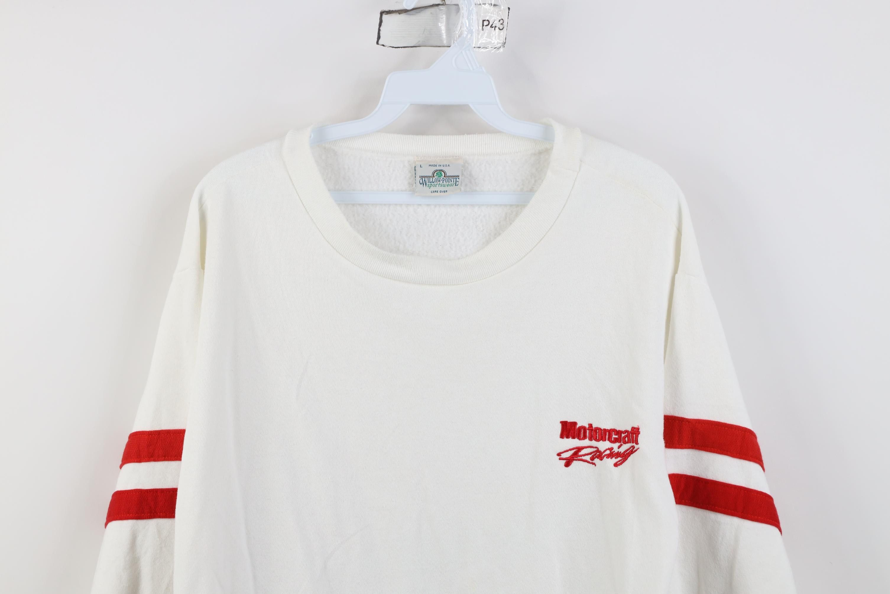 Vintage Vintage 80s 90s Motorcraft Racing Sweatshirt Striped USA Size US L / EU 52-54 / 3 - 2 Thumbnail