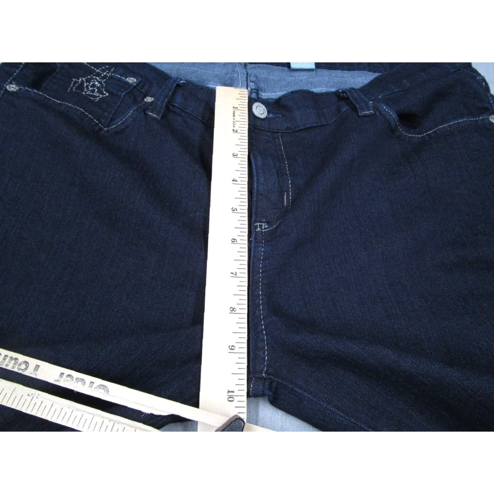 Denime Judy Blue Jeans Women 3XL XXXL Blue Mid Rise Embroidered Denim Stretch 37x32 Jeans Size 40" / US 18 - 6 Thumbnail