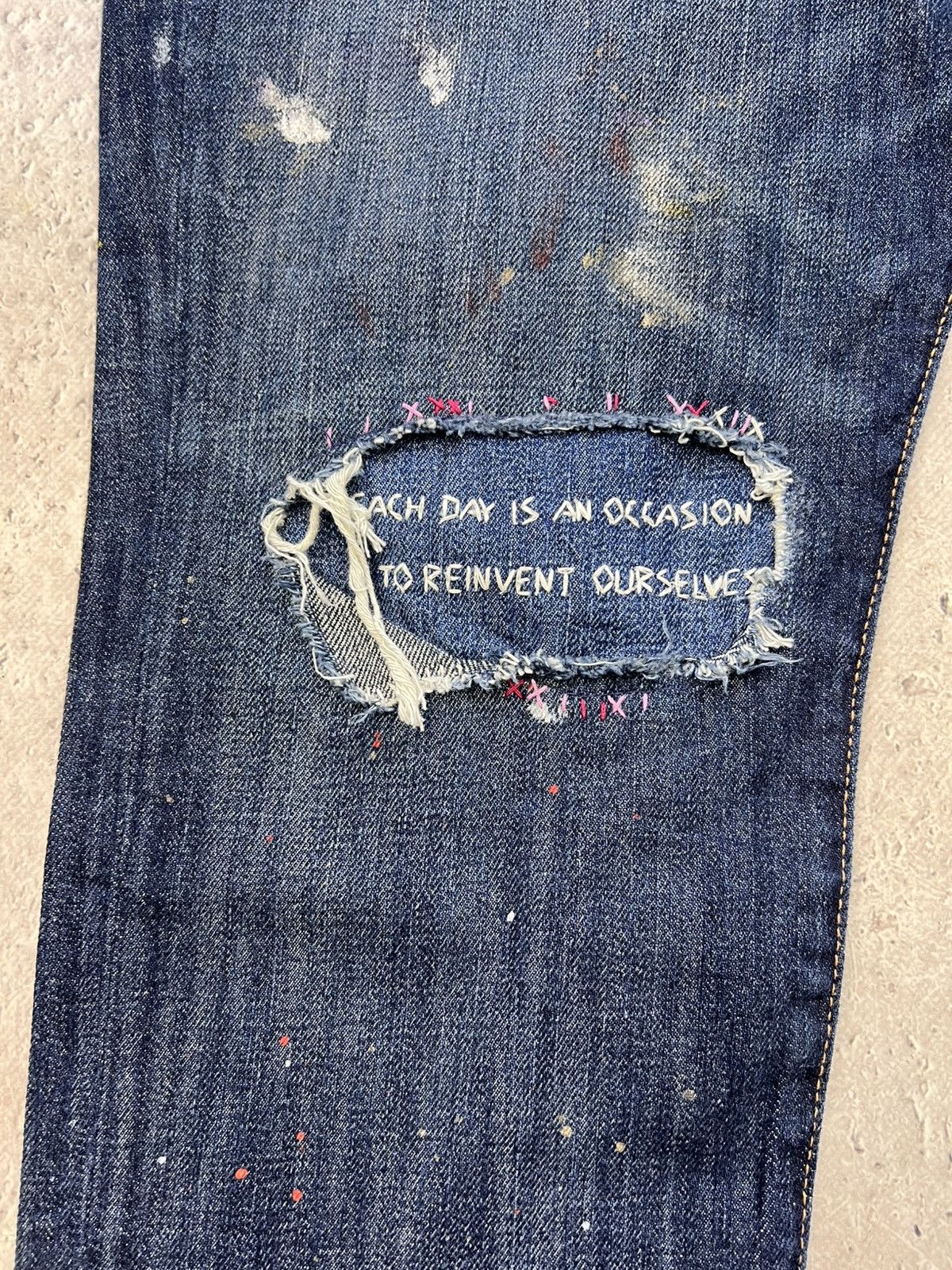 Denim & Supply Ralph Lauren × Polo Ralph Lauren × Vintage Vintage Denim & Supply RL Slim Distressed Denim Jeans 36×30 Size US 31 - 6 Thumbnail