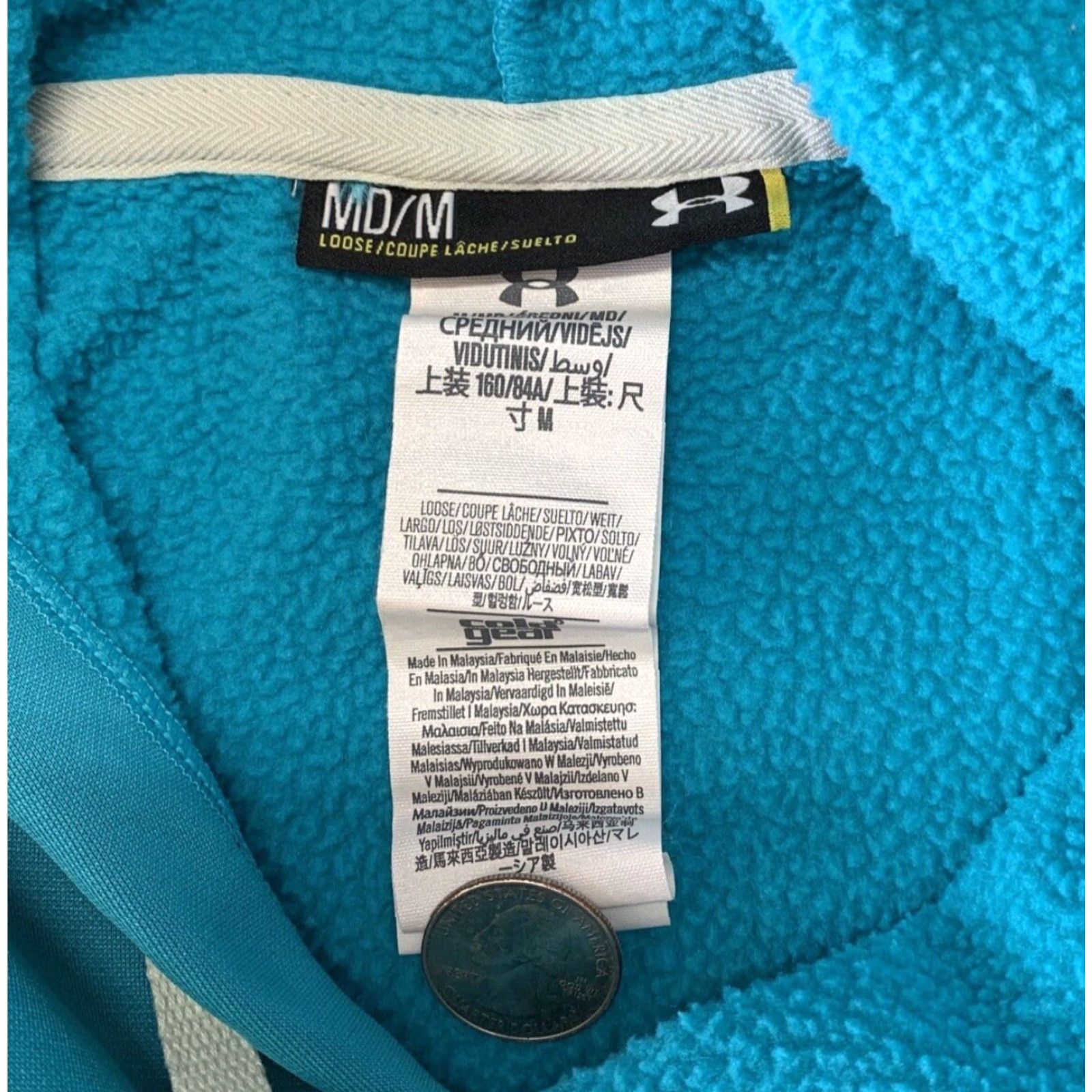 Under Armour Under Armour Storm 1 Cold Gear Hooded Sweatshirt Womens Medium Loose Teal Hoodie Size M / US 6-8 / IT 42-44 - 2 Thumbnail