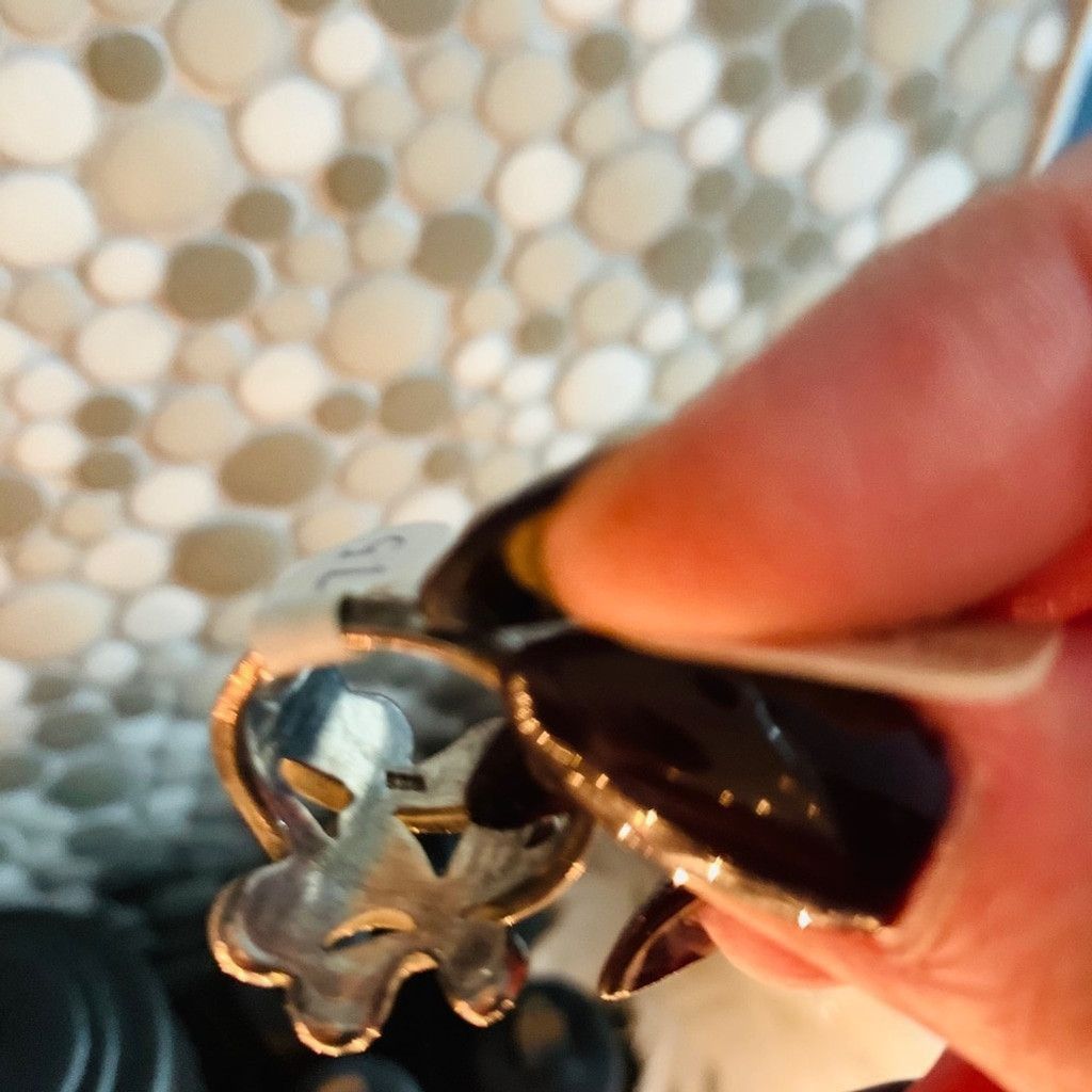 Vintage Sterling Silver ring with pearls size 7.5 Size ONE SIZE - 4 Thumbnail