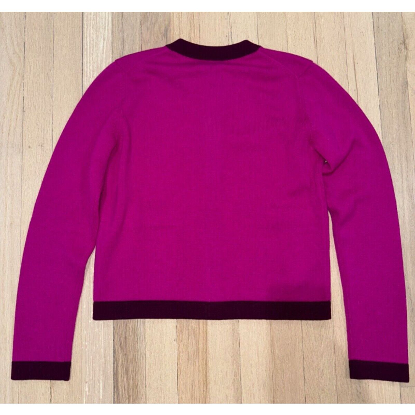 Chanel Chanel 20A Purple Pink Cashmere Gold CC Logo Long Sleeve Size XS / US 0-2 / IT 36-38 - 8 Thumbnail