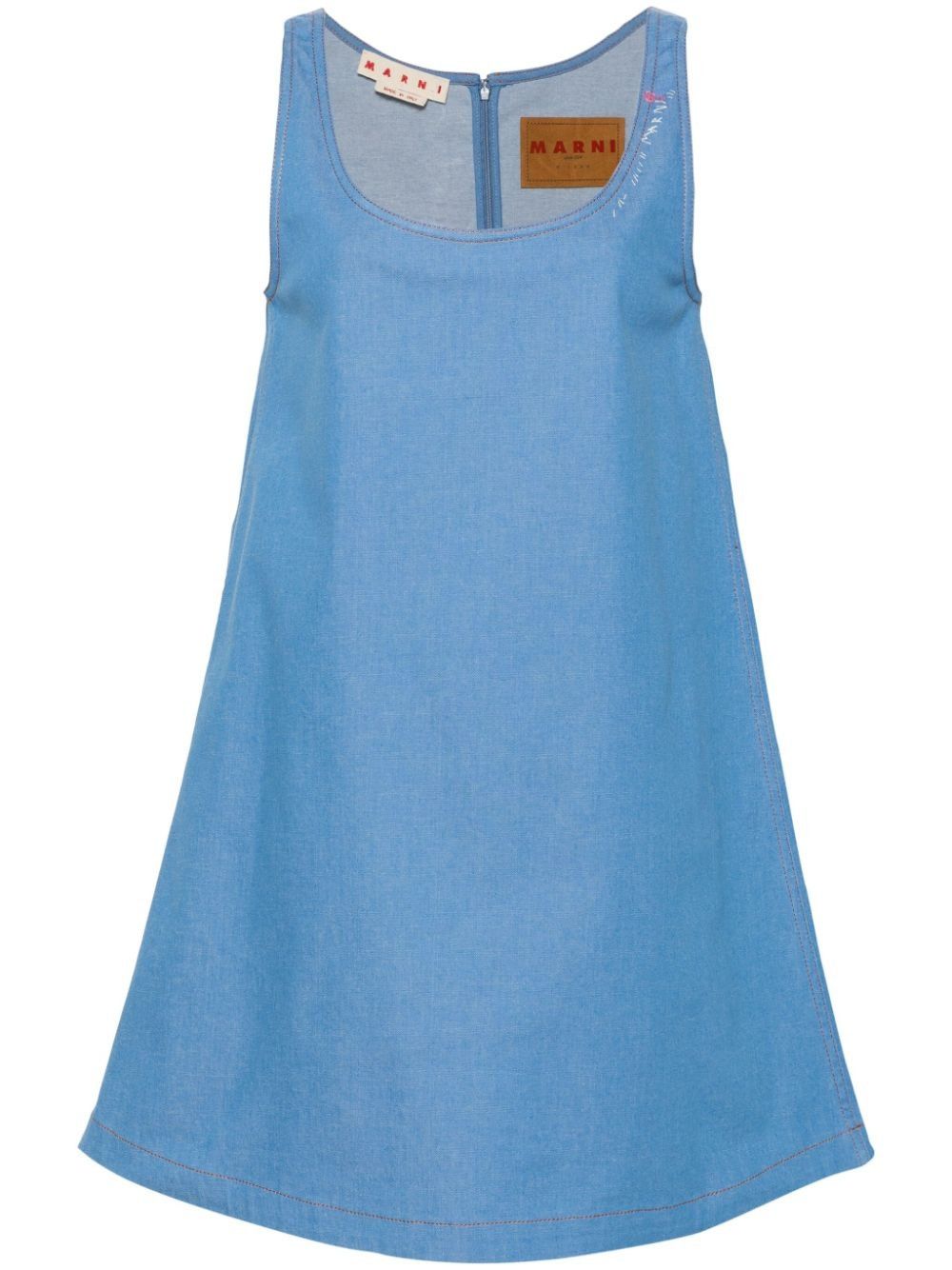 Marni o1f1d3z0725 Kleid Denim Minidress in Blue Size XS / US 0-2 / IT 36-38 - 1 Thumbnail
