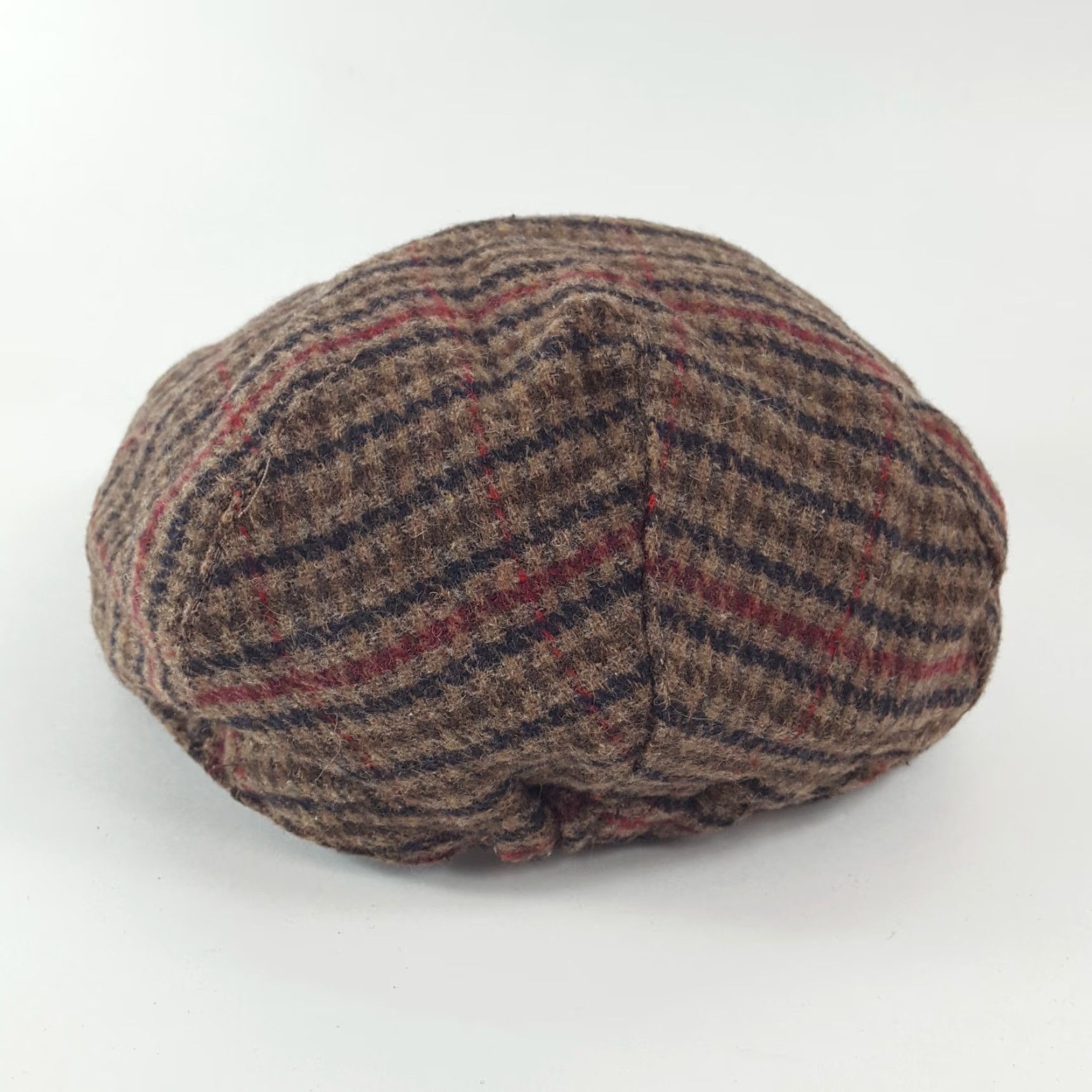 Vintage VINTAGE Macahel Houndstooth Plaid Newsboy Cap Size Medium Brown Tweed 90s Mens Size ONE SIZE - 5 Thumbnail