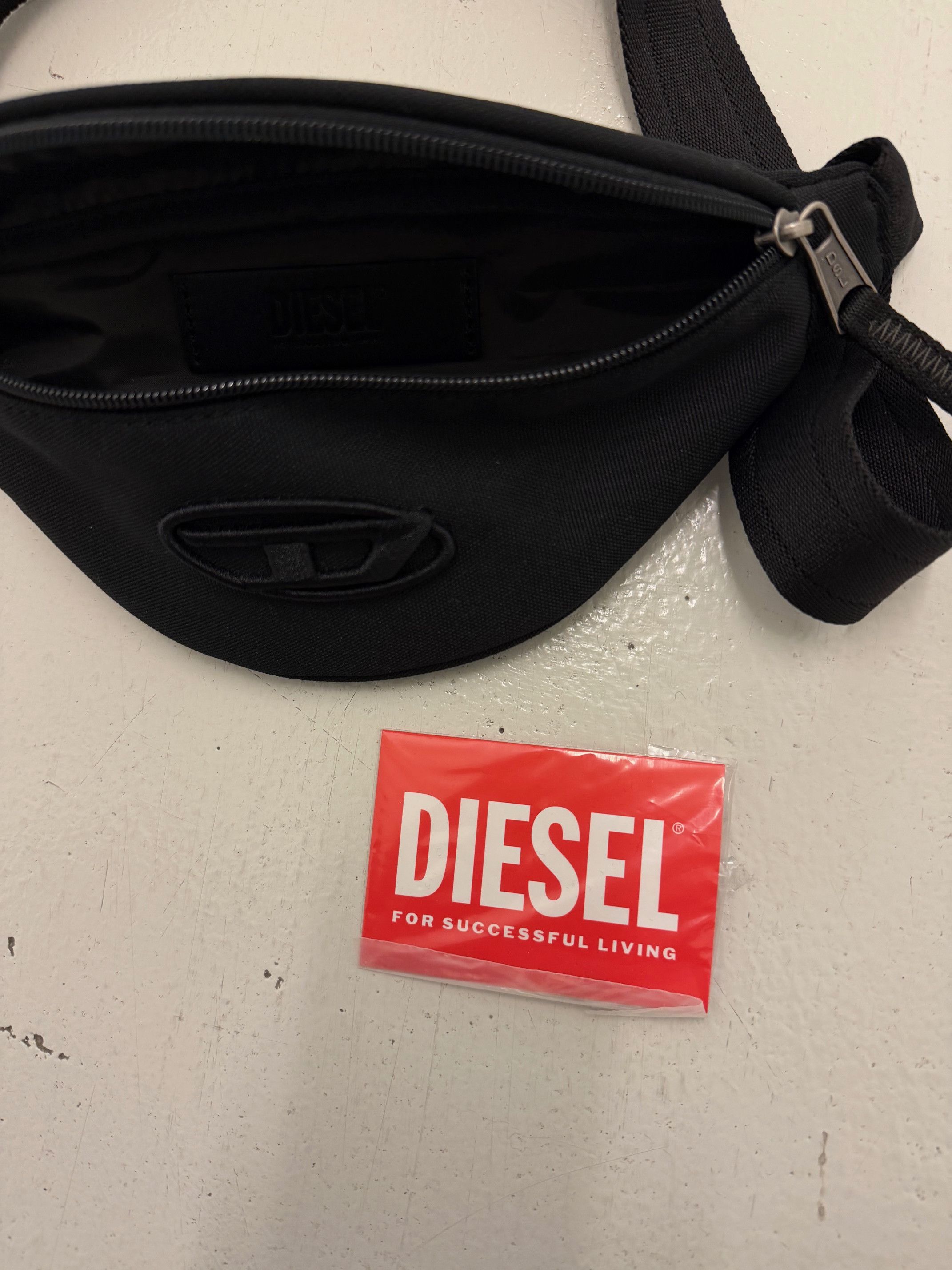 Diesel Black 'HOLI-D' Logo Belt Bag Size ONE SIZE - 2 Thumbnail