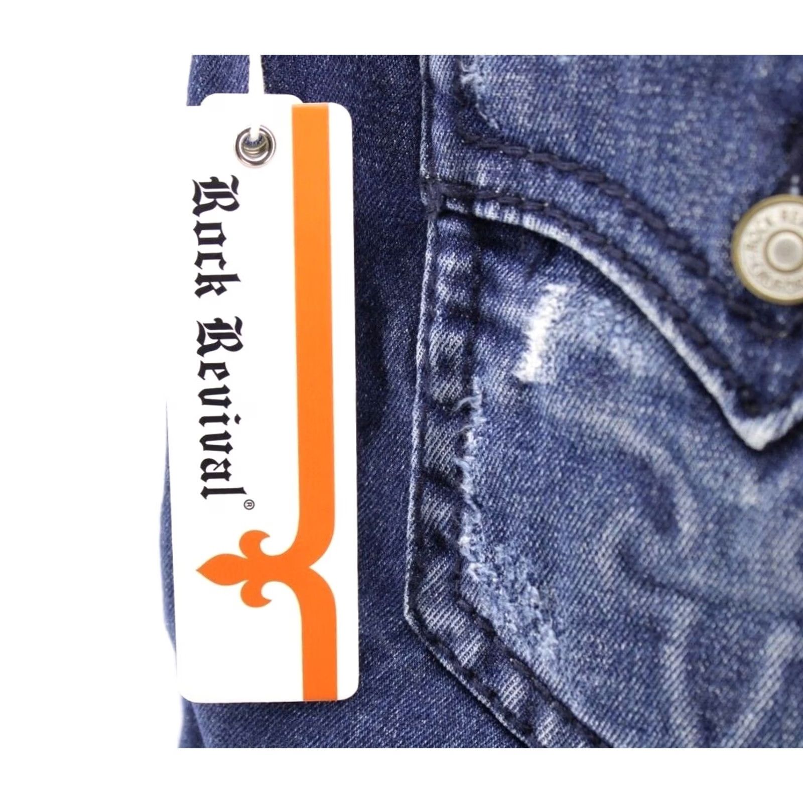 Vintage Rock Revival Women's Julee Boot Cut Denim Blue Jeans Sz 32x32 NEW Regular Pants Size 24" / US 00 / IT 34 - 5 Thumbnail