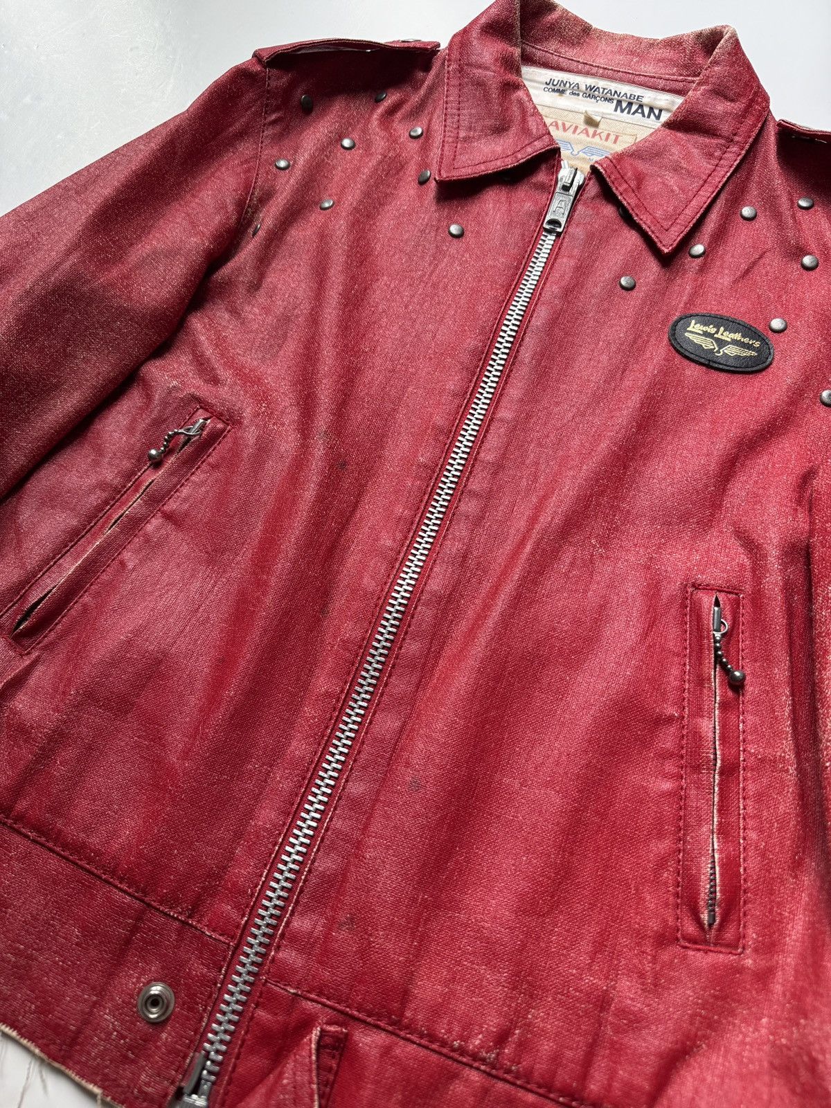 Junya Watanabe Junya Watanabe aw02’ red aviakit studded jacket Size US M / EU 48-50 / 2 - 11 Thumbnail