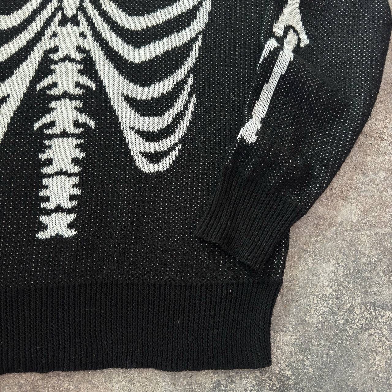 If Six Was Nine × Japanese Brand Skeleton Gothic Y2K Oversized Knit Sweater Size S / US 4 / IT 40 - 6 Thumbnail