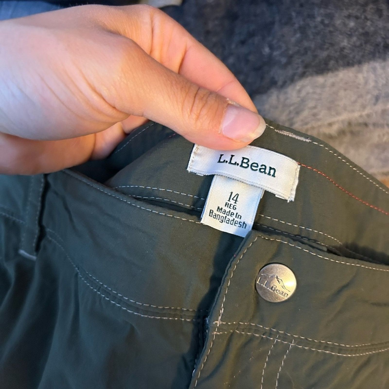 L.L. Bean L.L. Bean Olive Green Cresta Slim Fit Hiking Pants Size 36" / US 14 / IT 50 - 3 Thumbnail