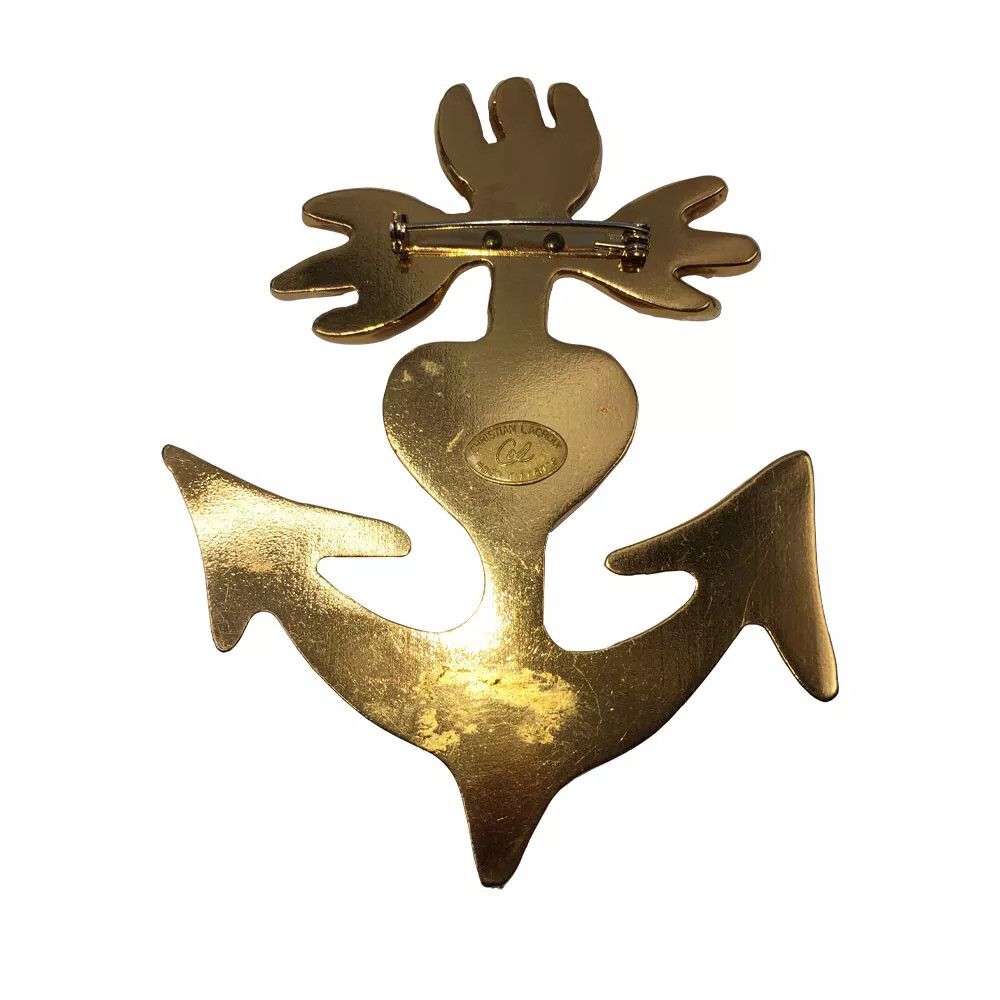 Christian Lacroix 18 kt Gold Plated Christian LaCroix Monogram Huge Anchor Pin Size ONE SIZE - 4 Thumbnail