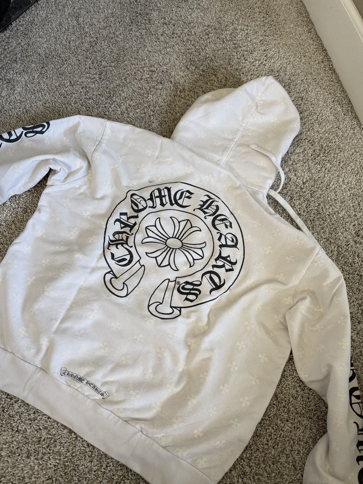 Chrome Hearts RARE Chrome Hearts White Full Print Hoodie Size US S / EU 44-46 / 1 - 7 Thumbnail