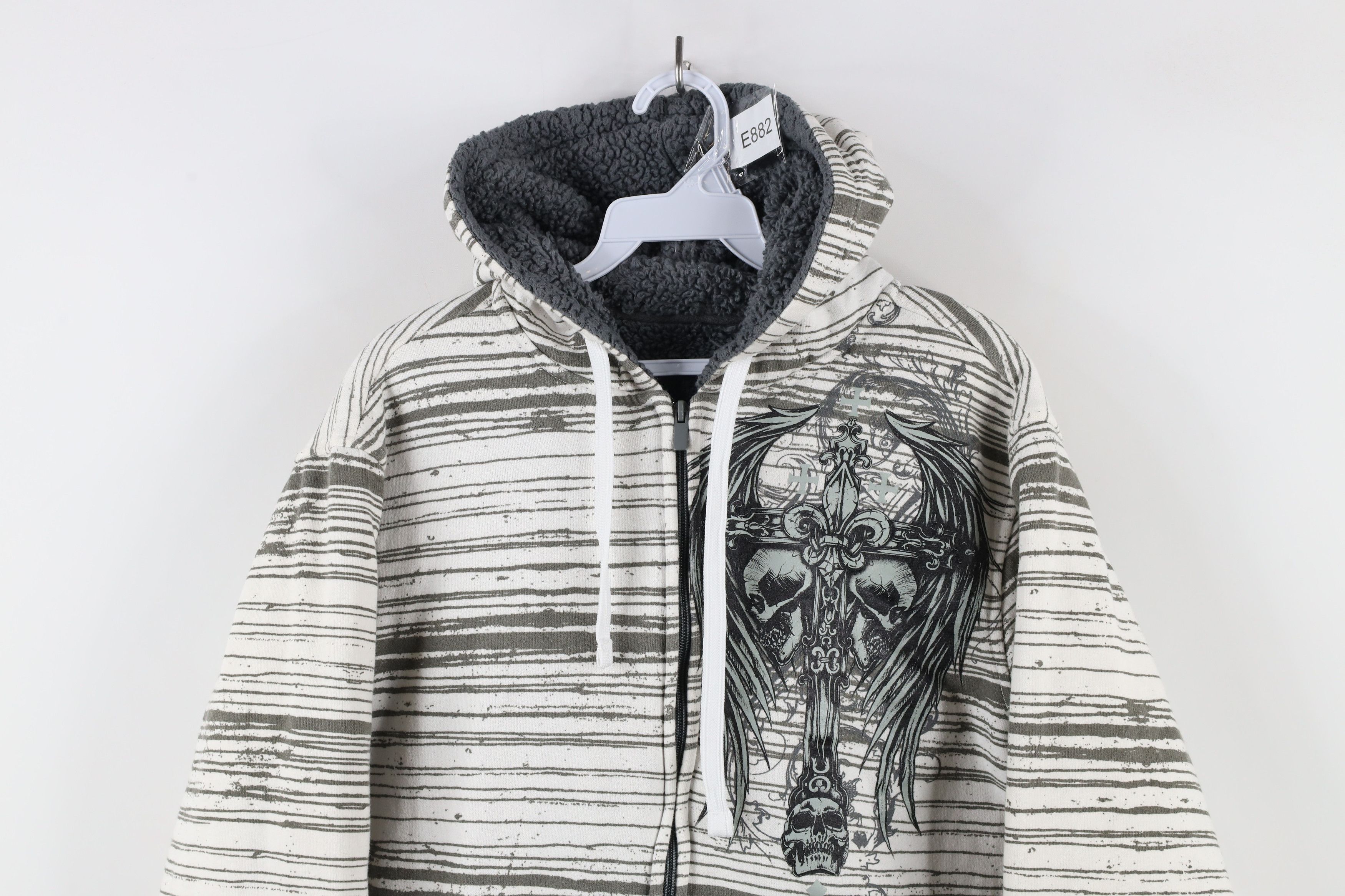 Vintage Vintage 90s Y2K Streetwear Deep Pile Fleece Lined Hoodie Size US S / EU 44-46 / 1 - 2 Thumbnail