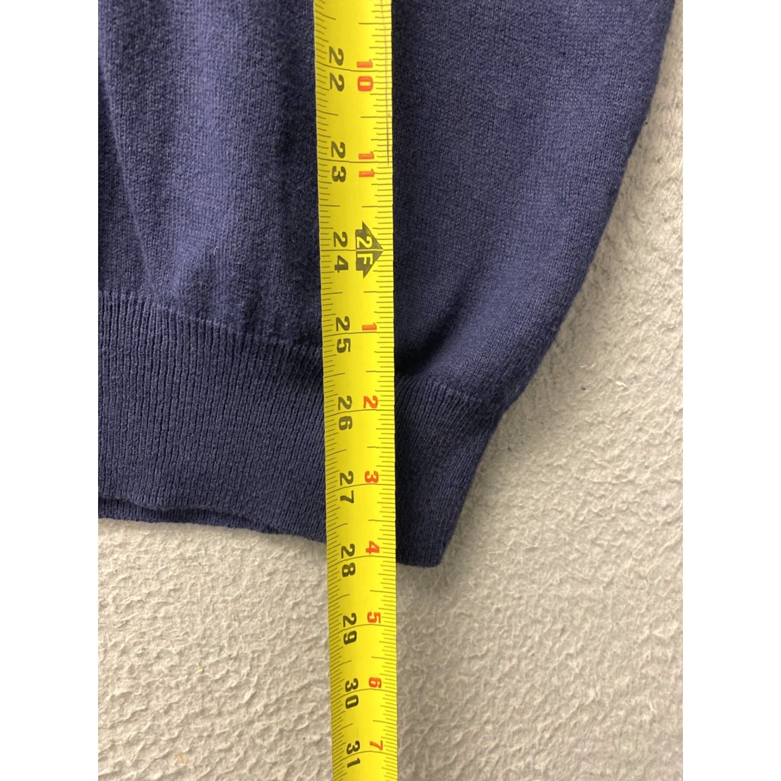 Vintage J Crew Sweater Mens L Navy Blue Pullover Collared 1/4 Button Logo Knit Cotton Cashmere Regular Fit Mens Size US L / EU 52-54 / 3 - 5 Thumbnail