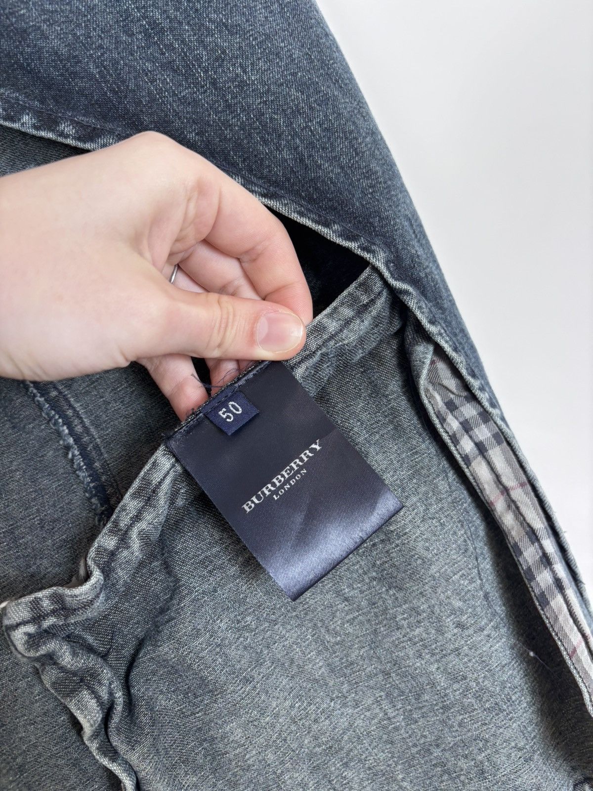 Burberry Burberry London Women’s Blue Denim Blazer Jacket Coat Size XL / US 12-14 / IT 48-50 - 18 Thumbnail