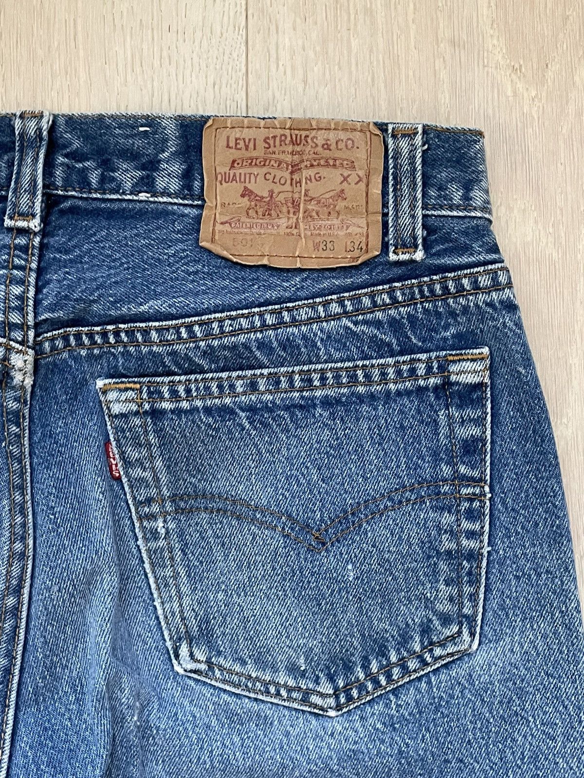 Levi's Levis 501 33x34 vintage denim jeans xx made in usa blue Size US 33 - 3 Thumbnail