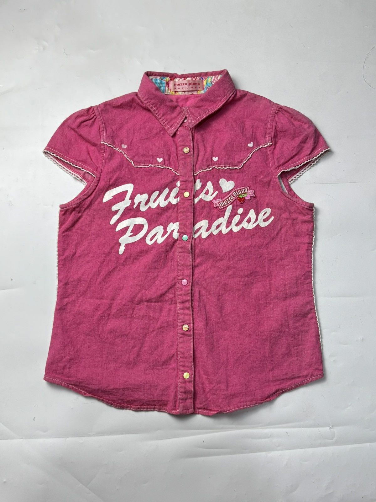 Mezzo Piano 2000s Love Fruit Button Shirt