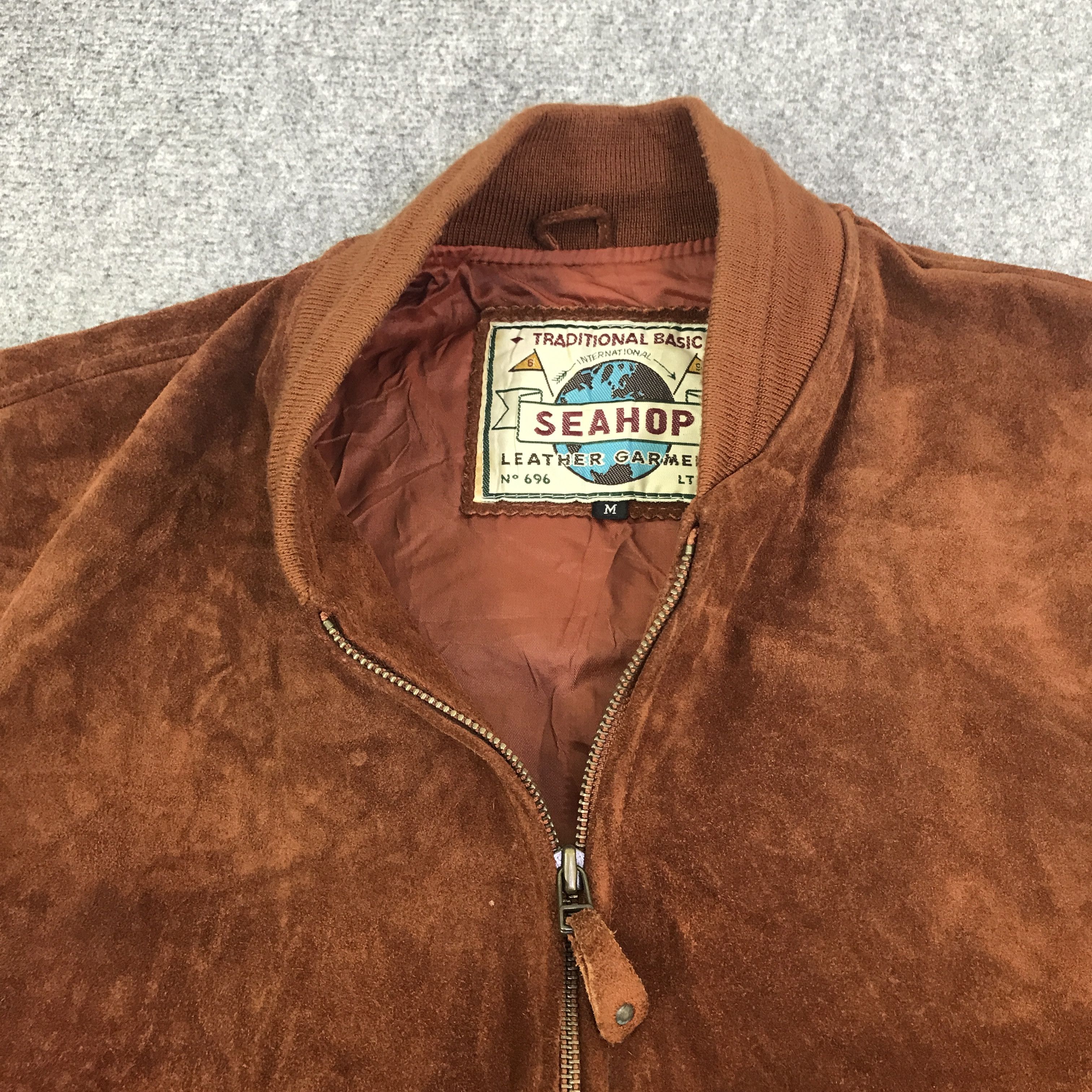Japanese Brand Vintage seashop leather bomber jacket K85B8 Size US M / EU 48-50 / 2 - 5 Thumbnail